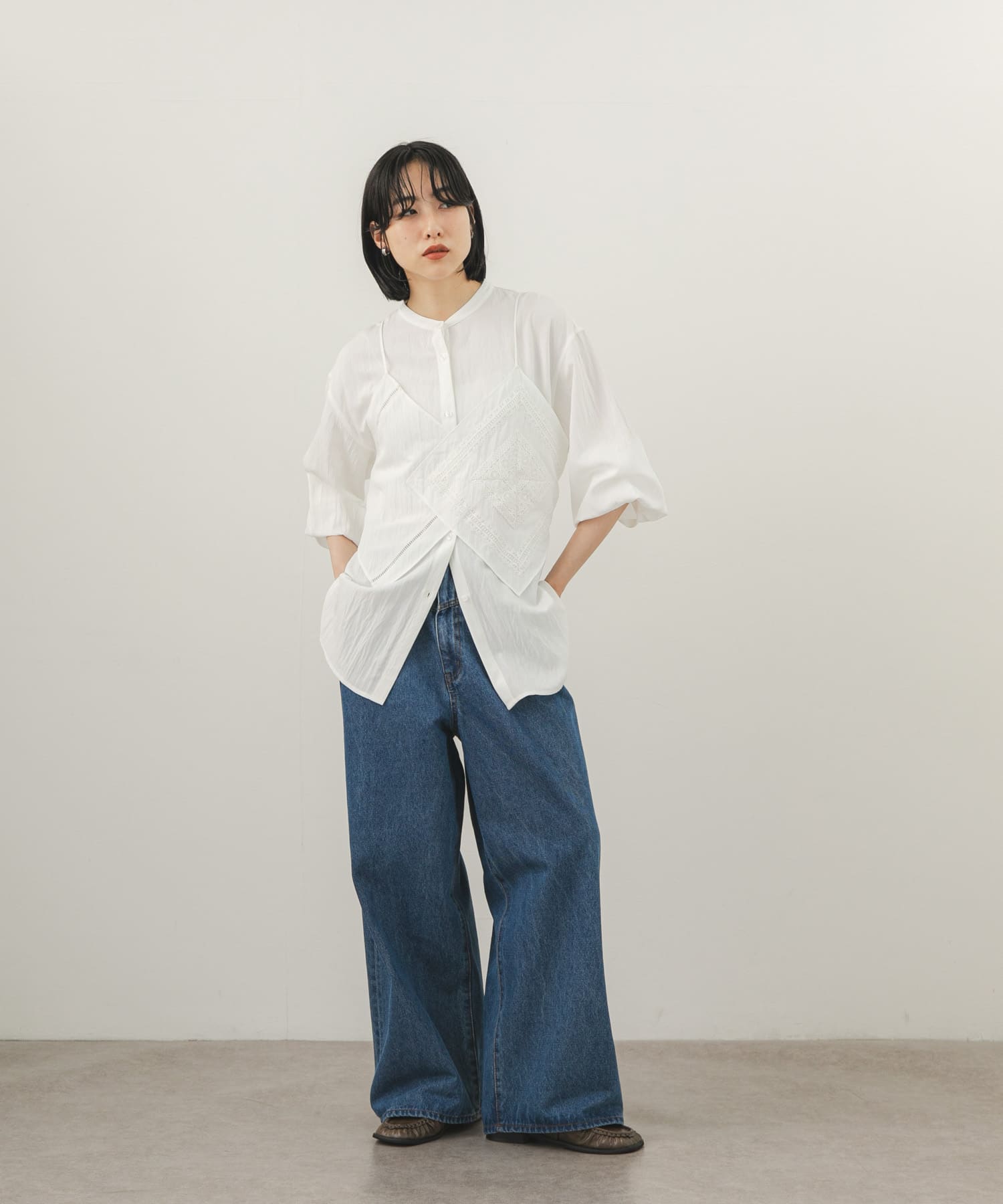 身長：160cm サイズ：one