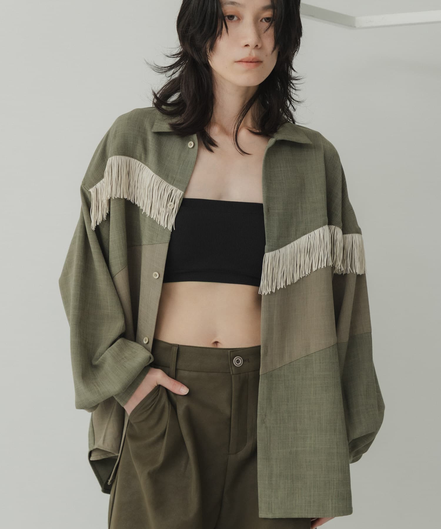 Siltrata　Fringe pattern shirts