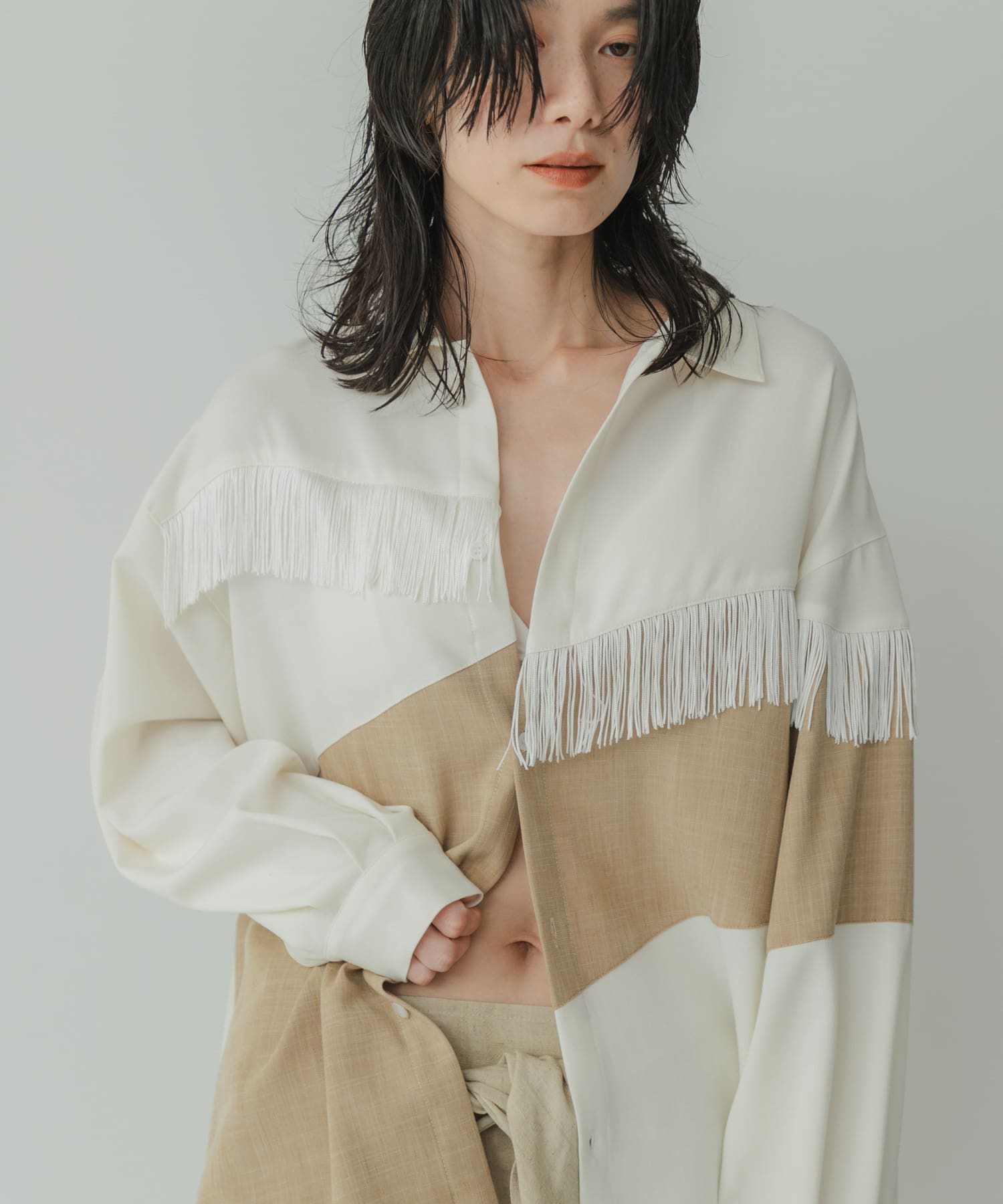 Siltrata　Fringe pattern shirts