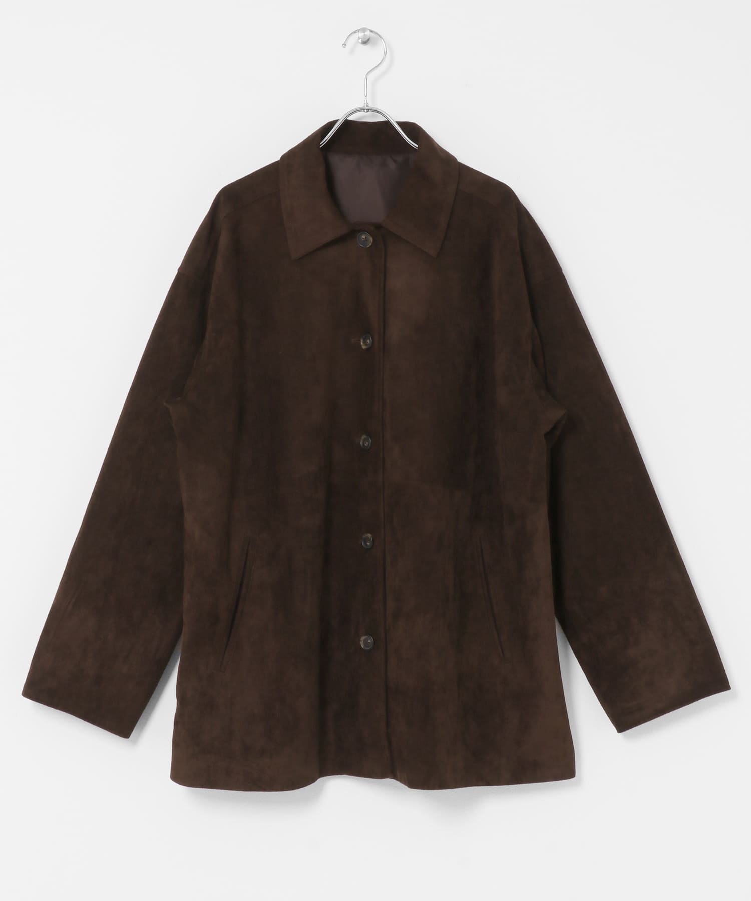 ピーチスキンカバーオール BROWN One