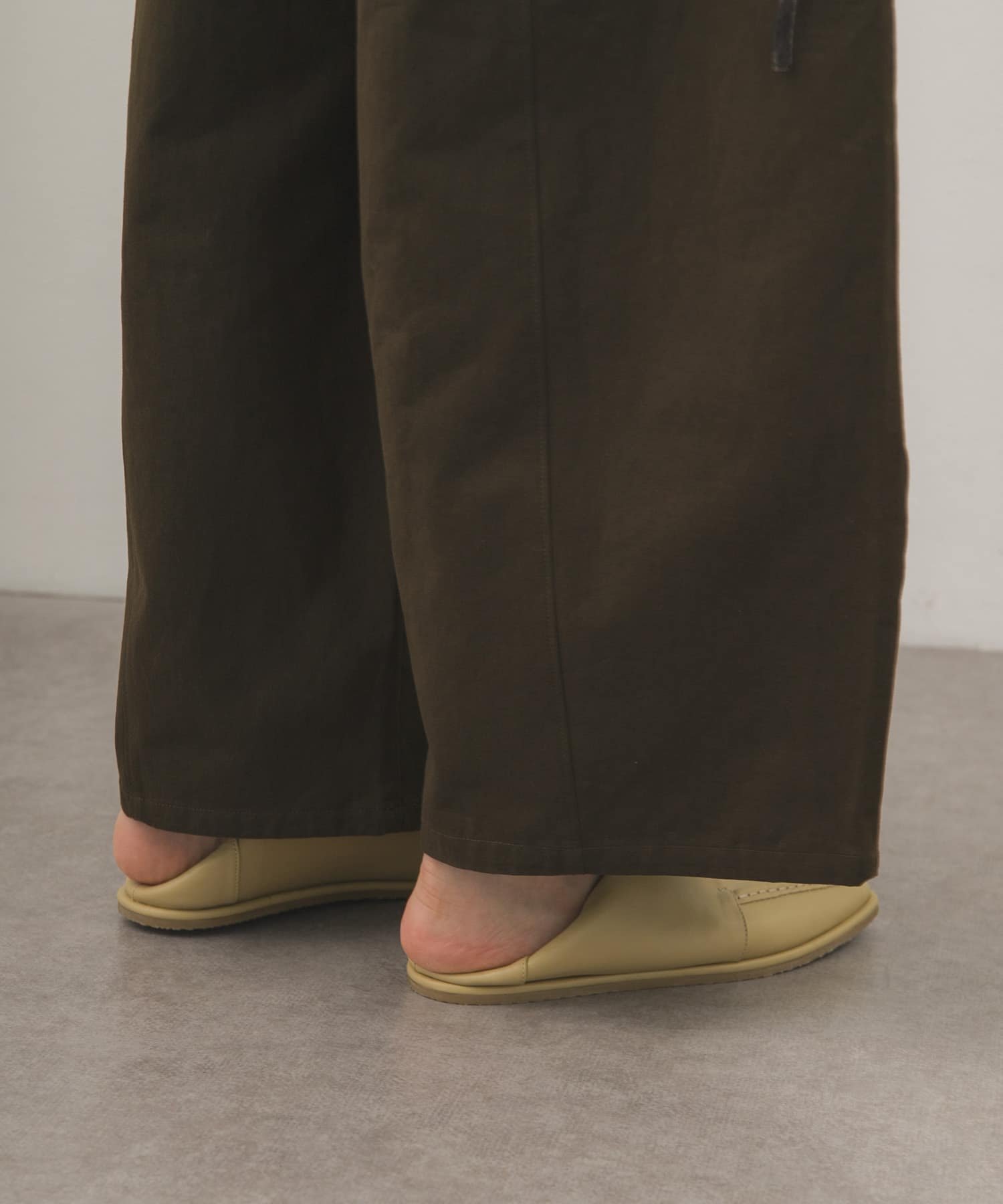レースアップフラットシューズ YEL.BEIGE 37
