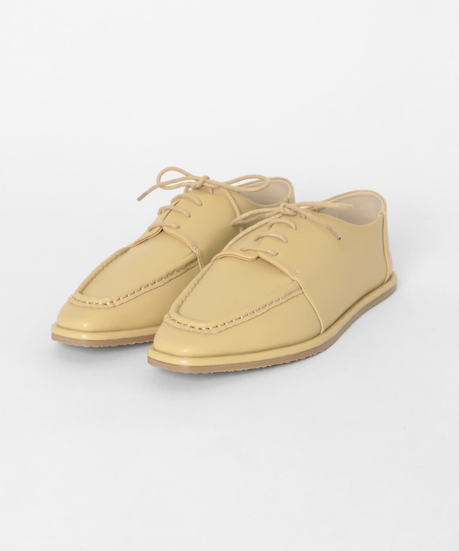 レースアップフラットシューズ YEL.BEIGE 37