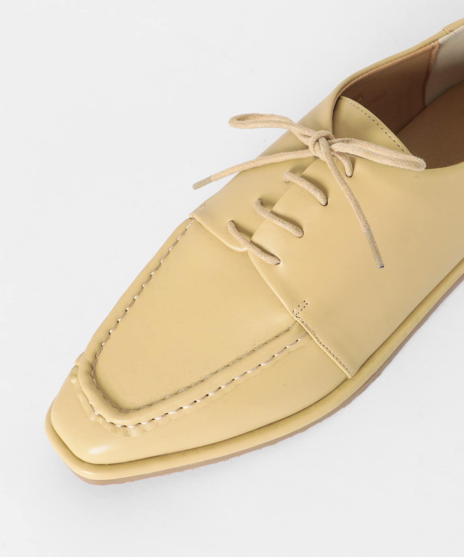 レースアップフラットシューズ YEL.BEIGE 37