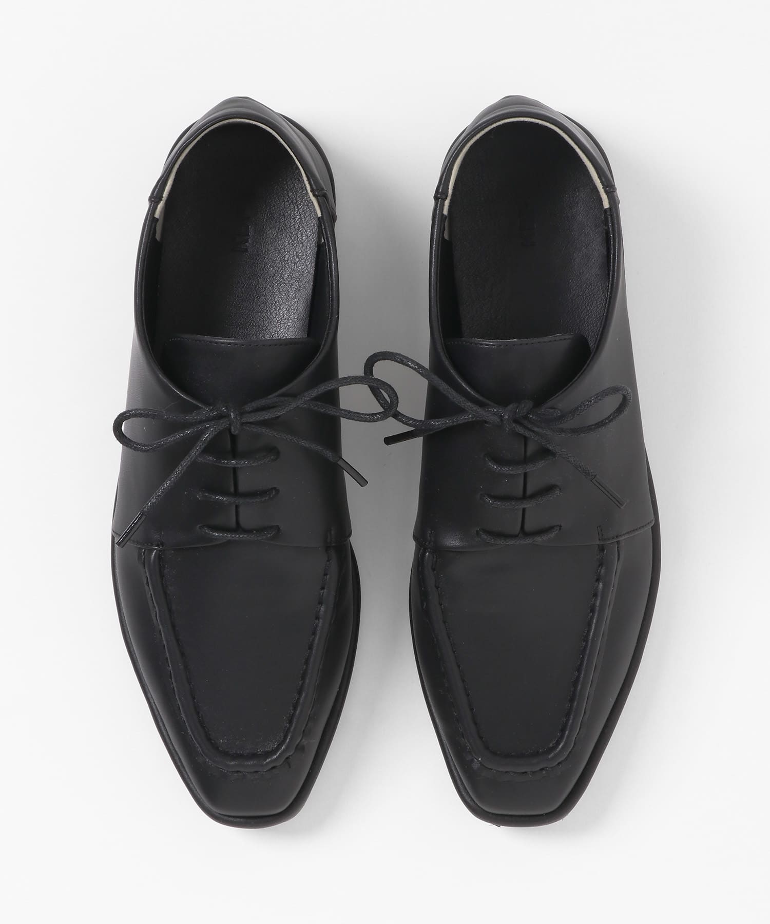 レースアップフラットシューズ BLACK 37
