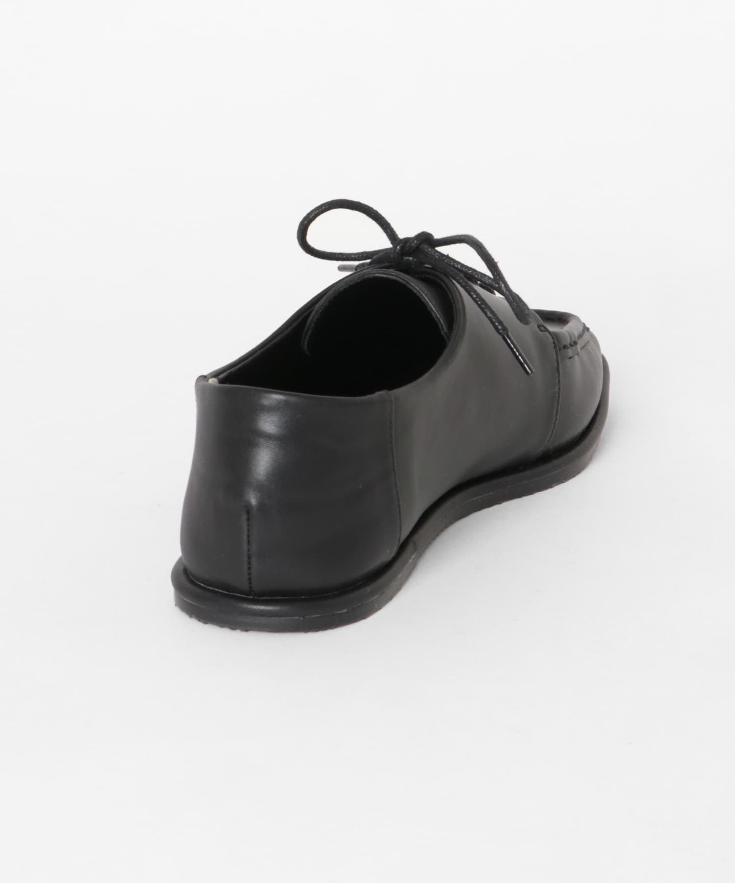 レースアップフラットシューズ BLACK 37