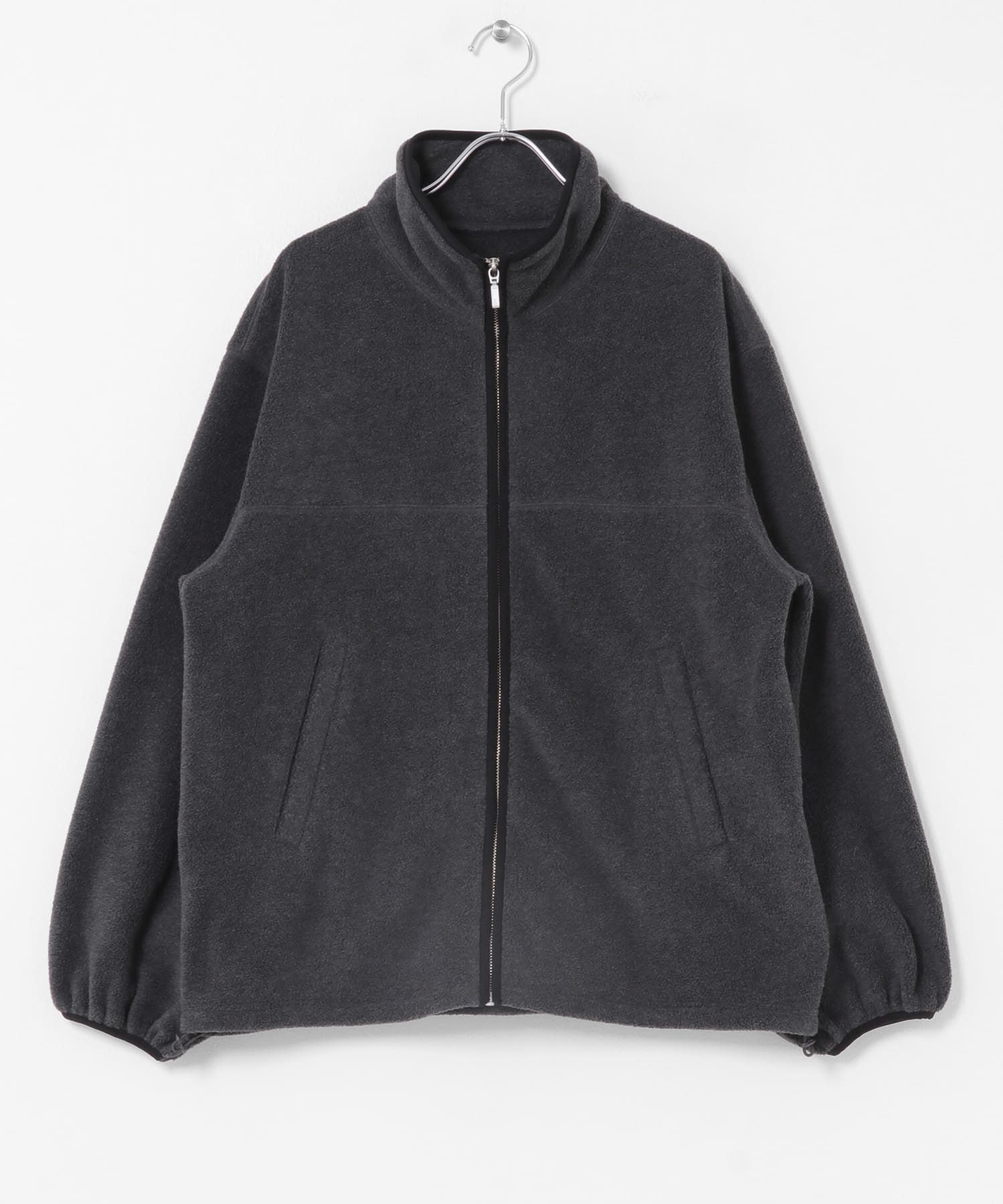 パイピングZIPアップフリース CHARCOAL One