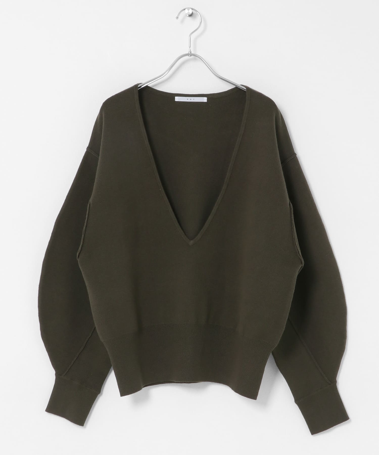 スウェットライクVネックニット(One CHARCOAL): トップス｜URBAN