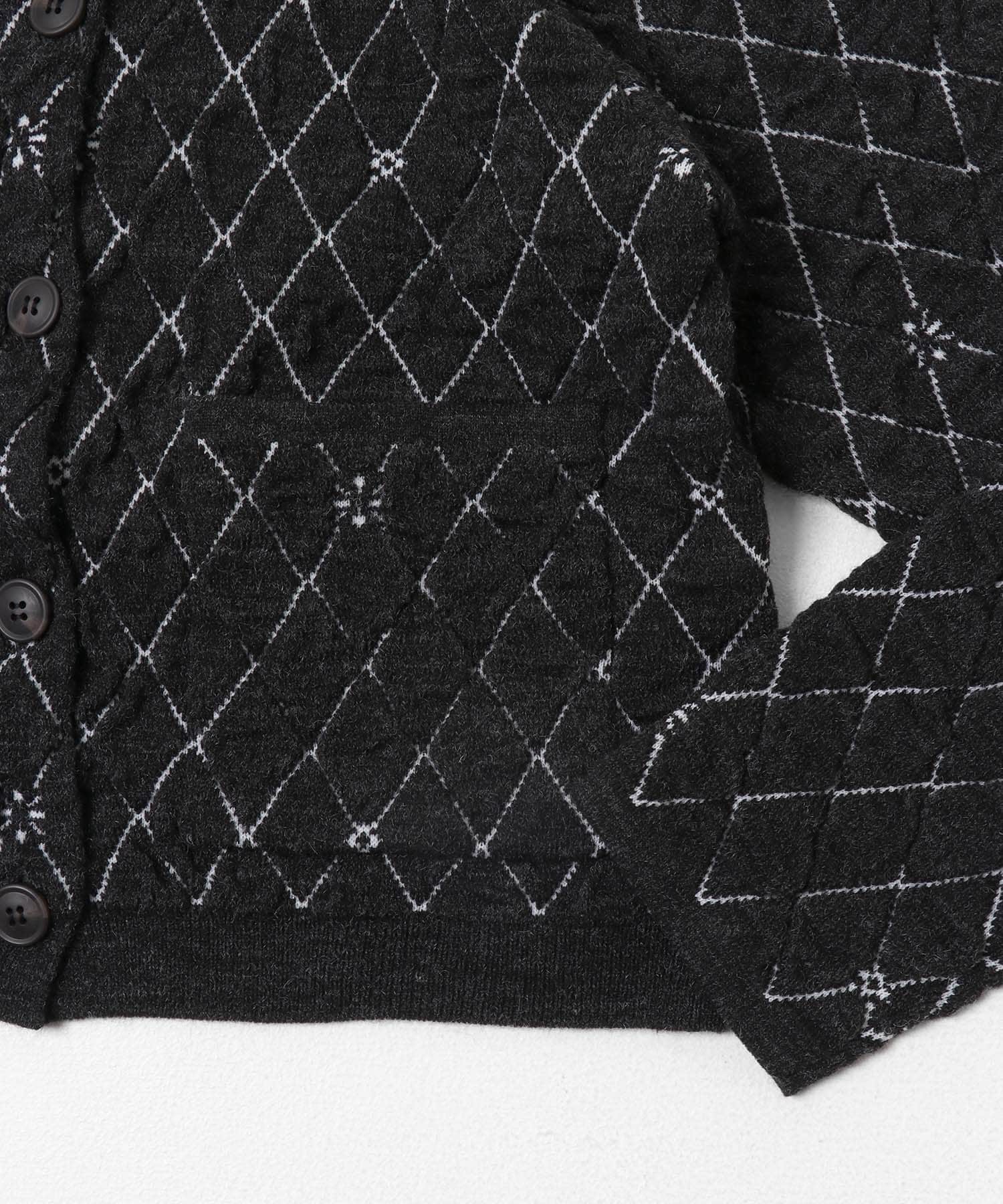 キルティングショートカーディガン CHARCOAL One