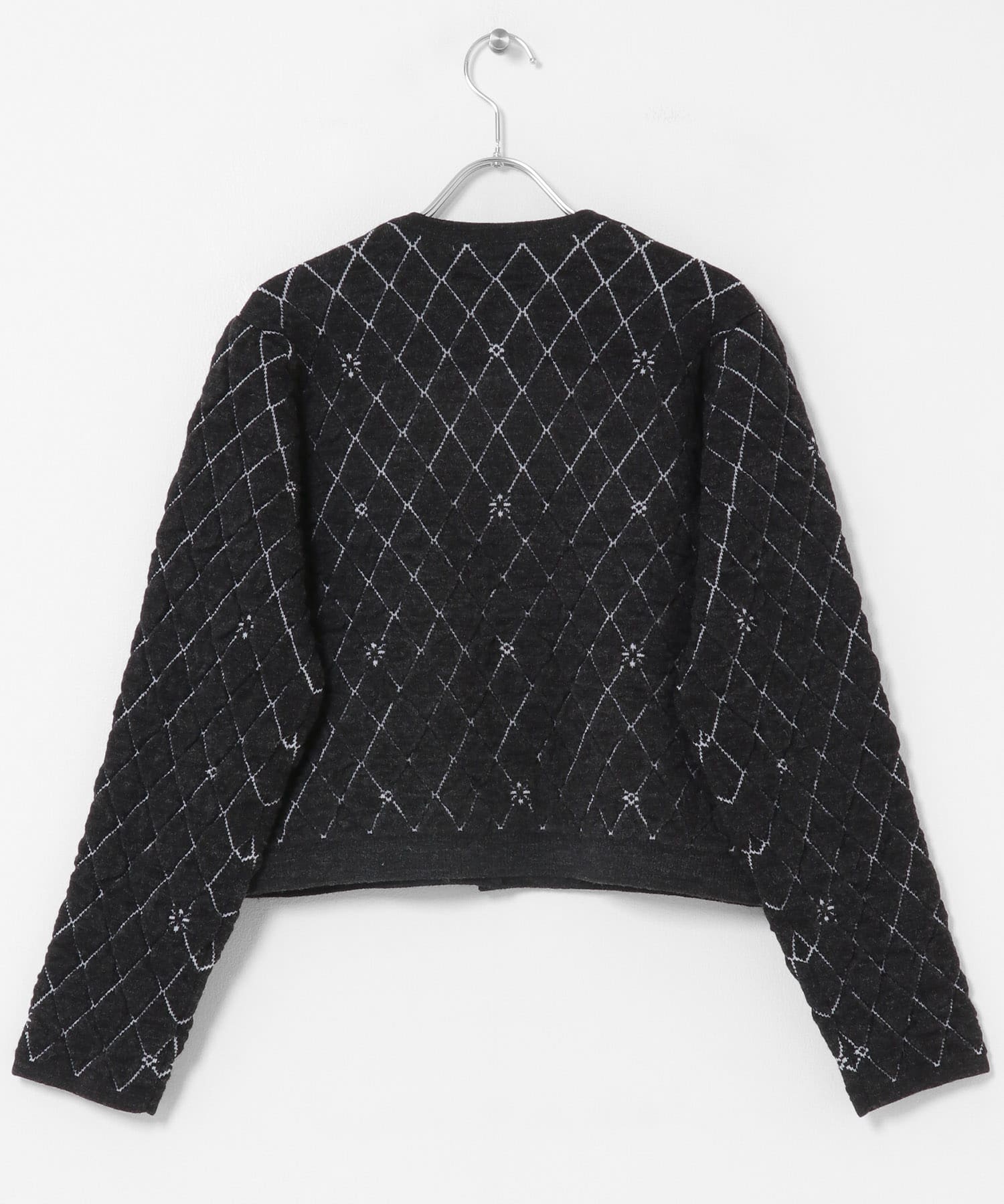 キルティングショートカーディガン CHARCOAL One