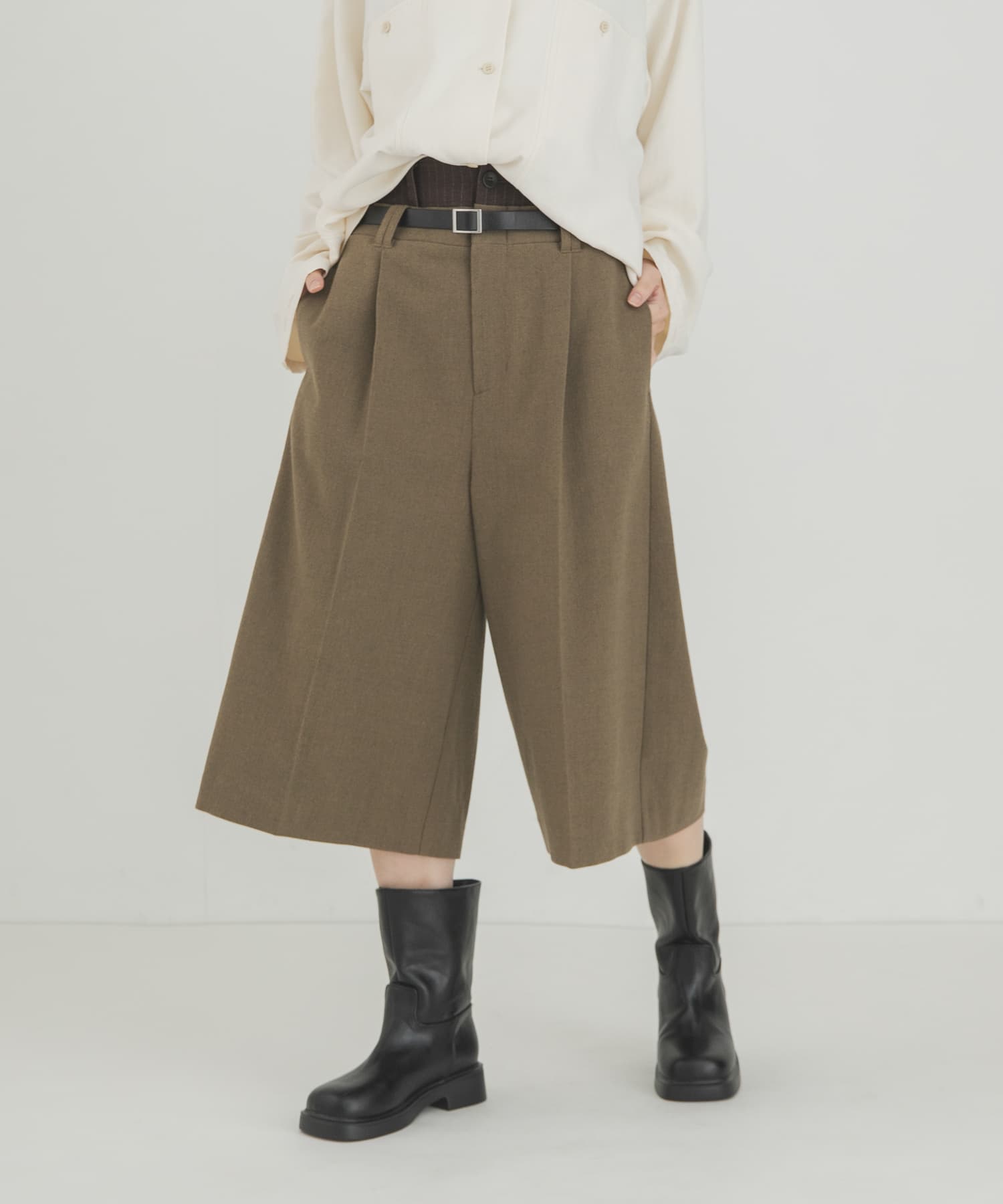 レイヤードライクキュロットパンツ