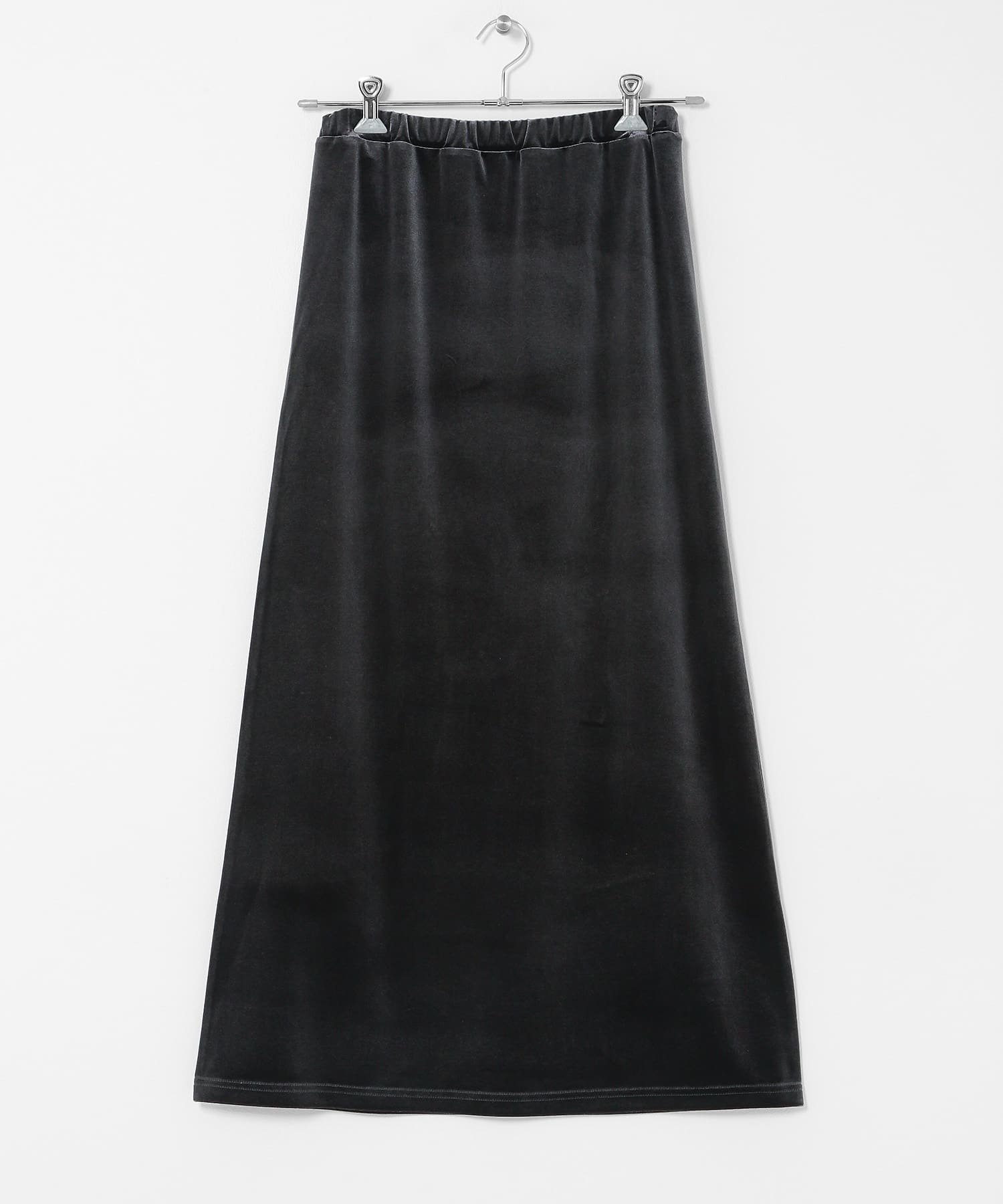 ベロアナロースカート CHARCOAL One