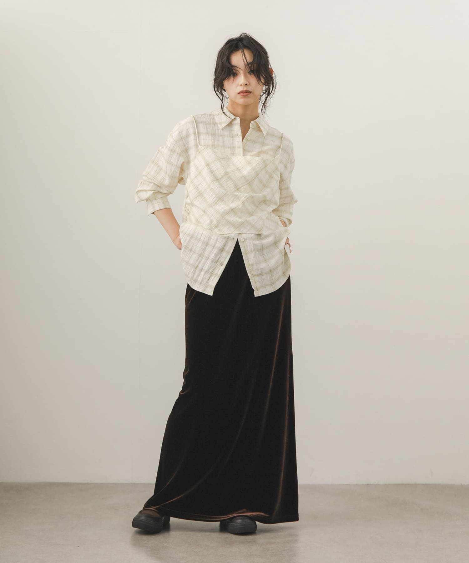 身長：163cm サイズ：one