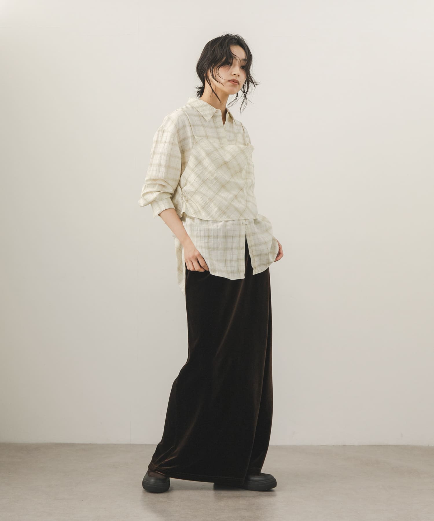 身長：163cm サイズ：one