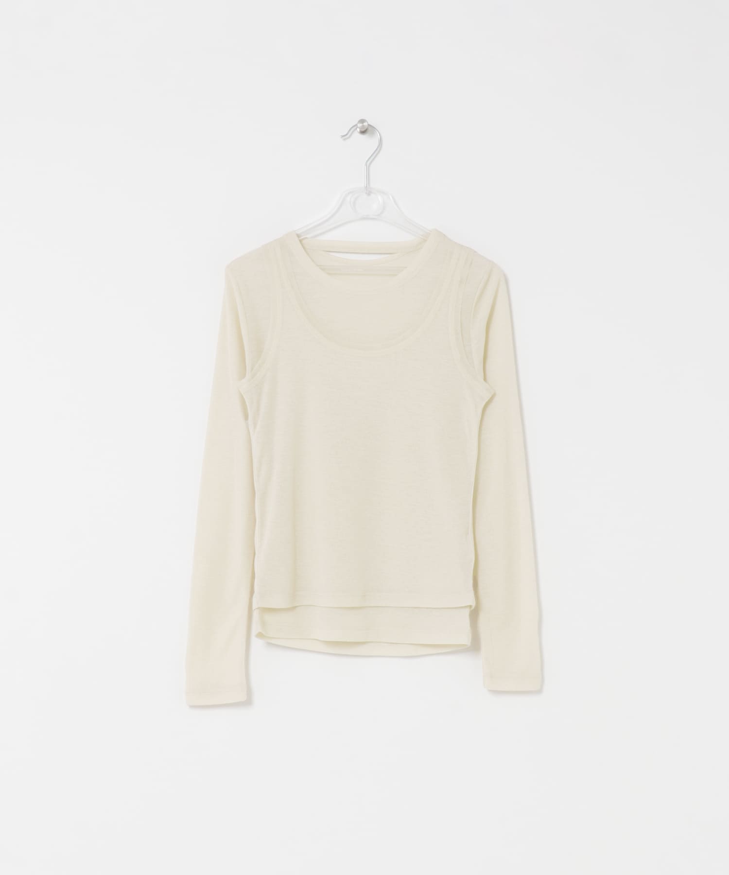 layered piping tee クリーム Free