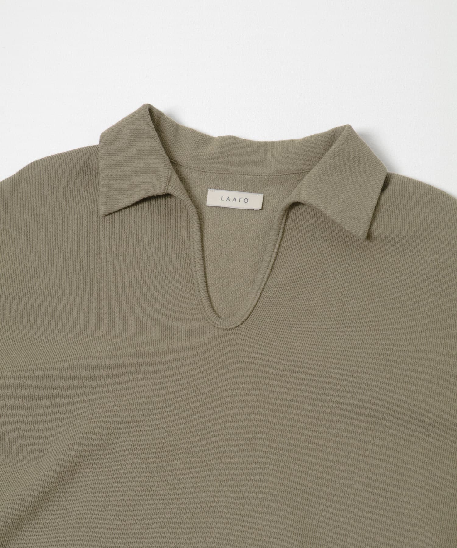 open collared tee モス Free