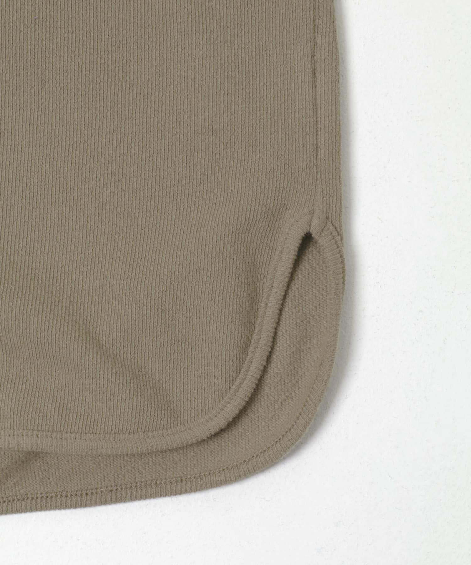 open collared tee モス Free
