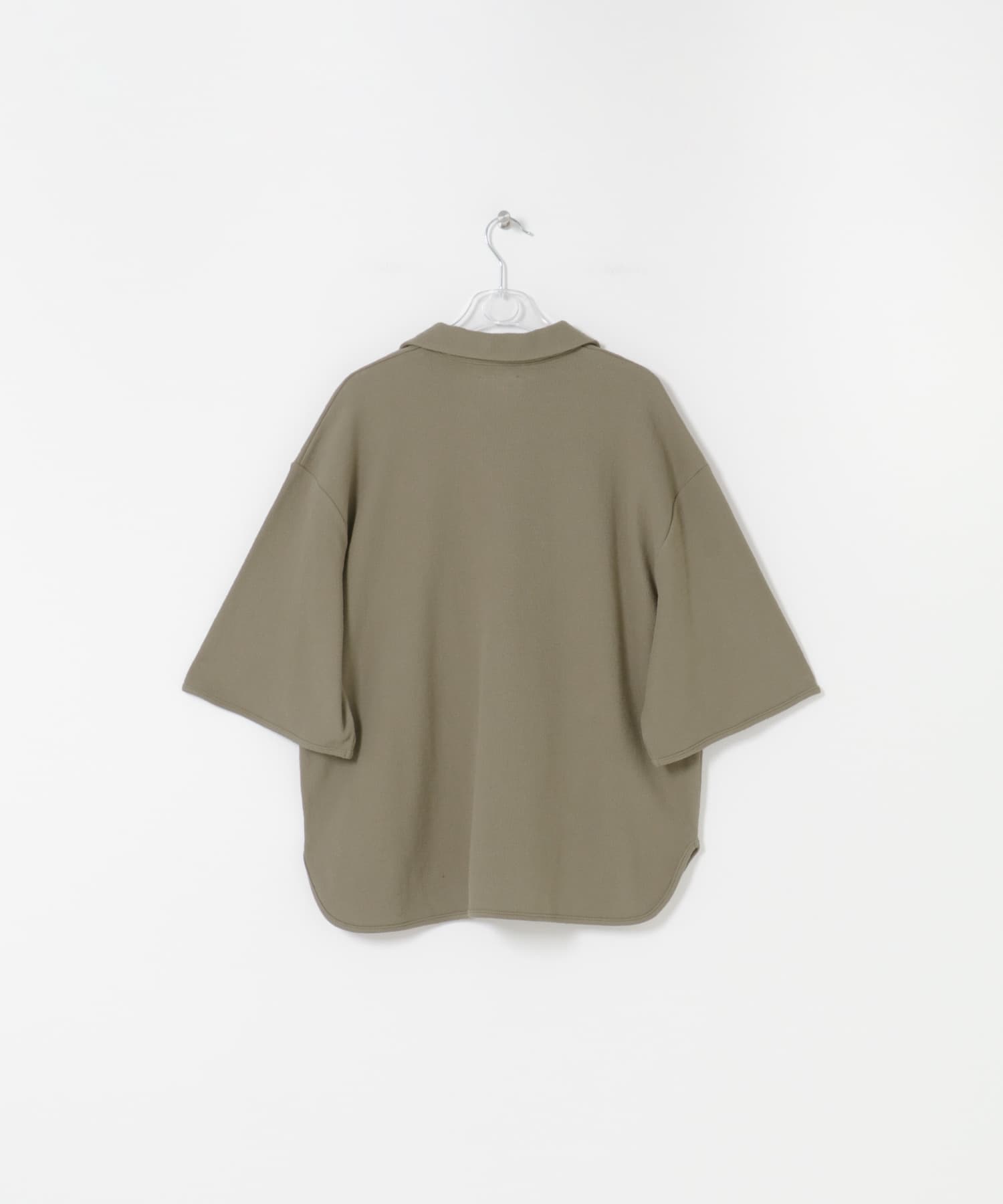 open collared tee モス Free