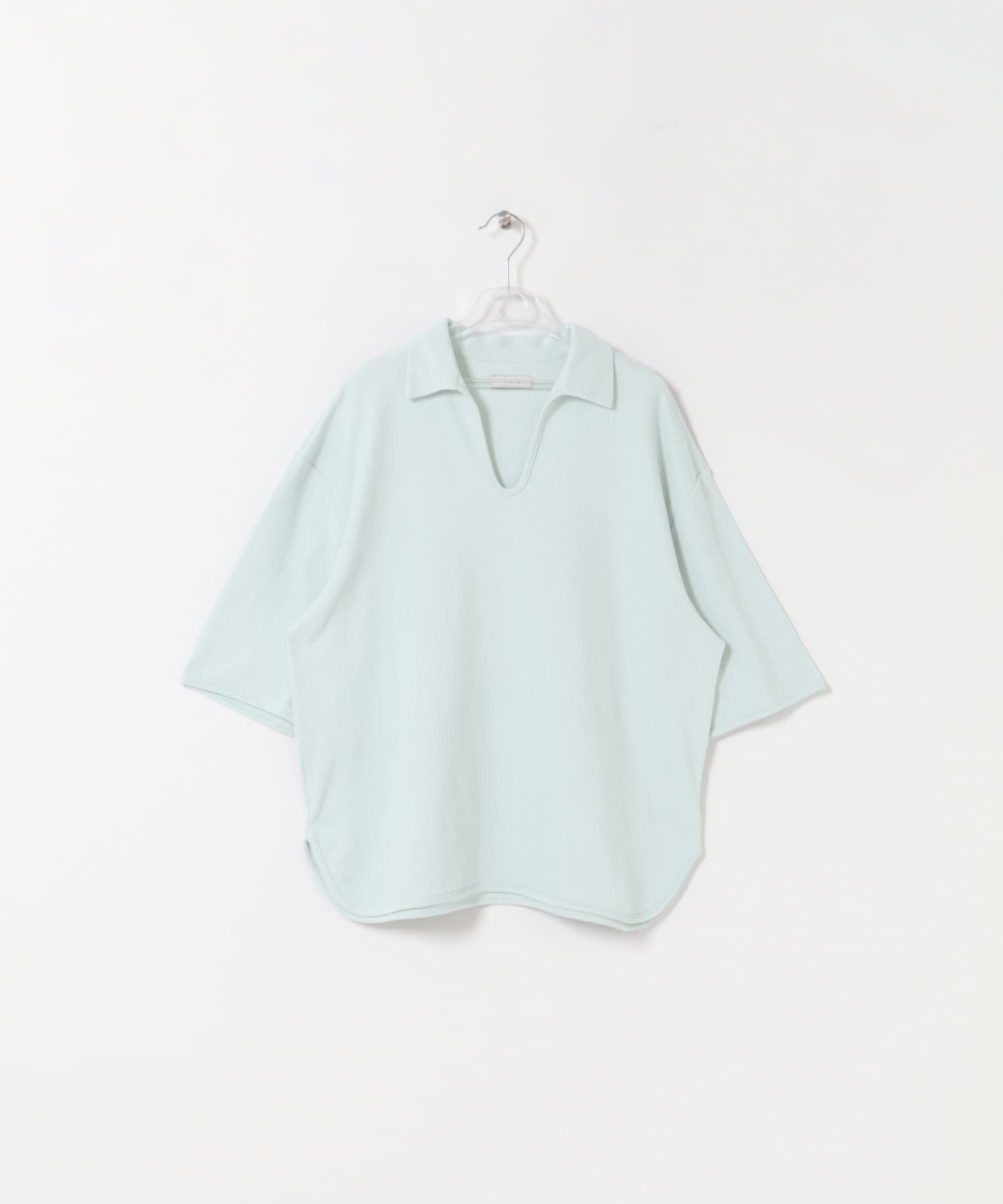 open collared tee スカイ Free