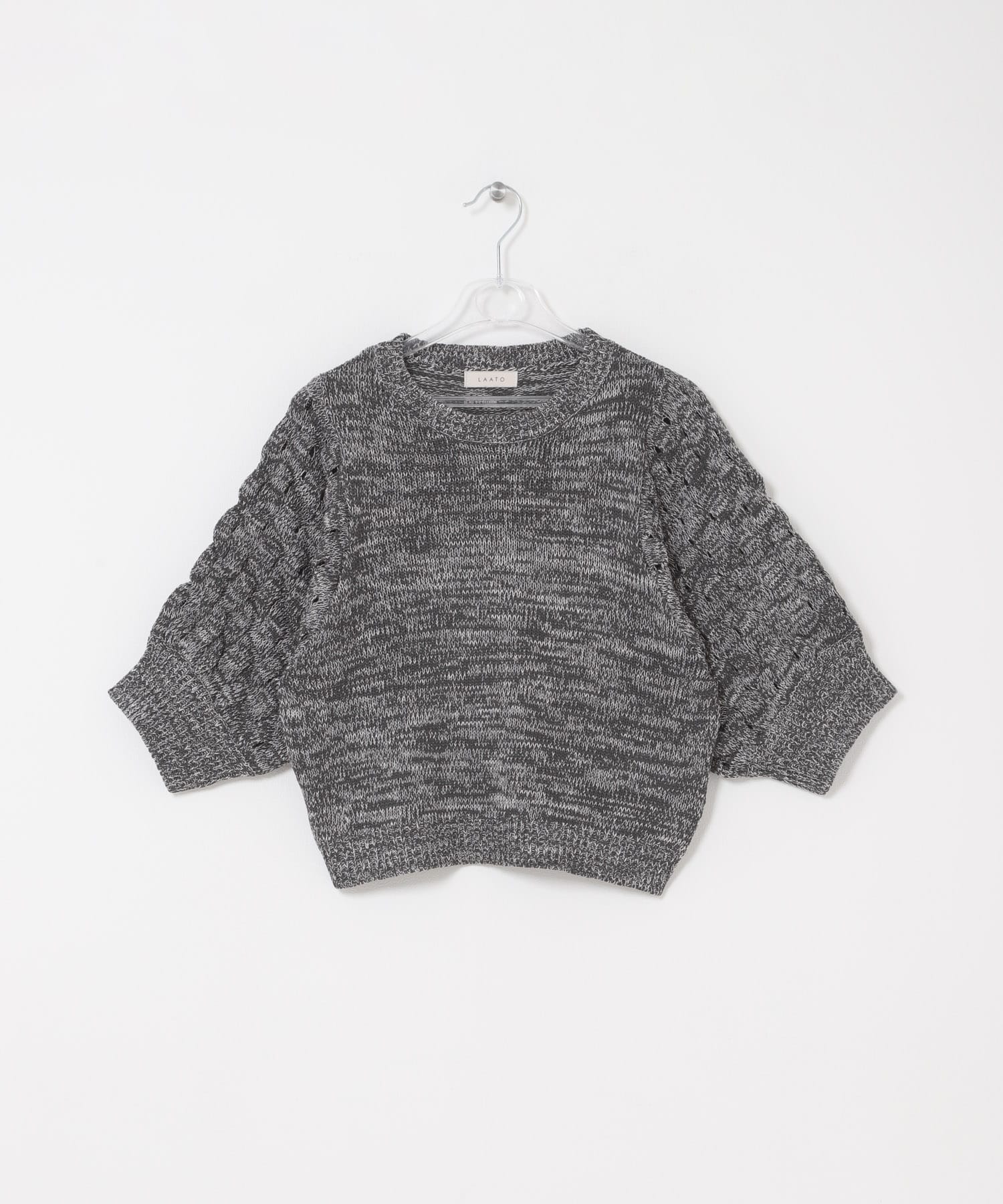 lantern sleeve knit シャドウ Free