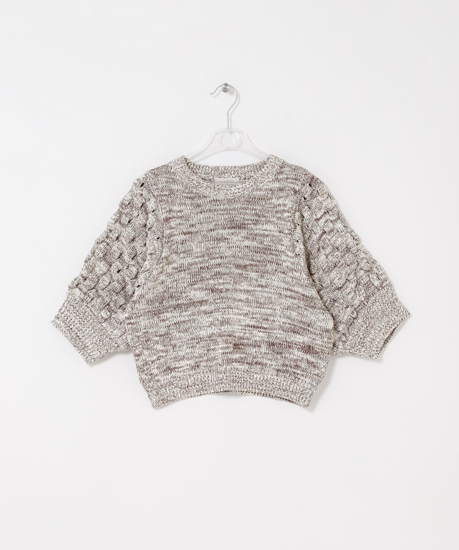 lantern sleeve knit バニラ Free