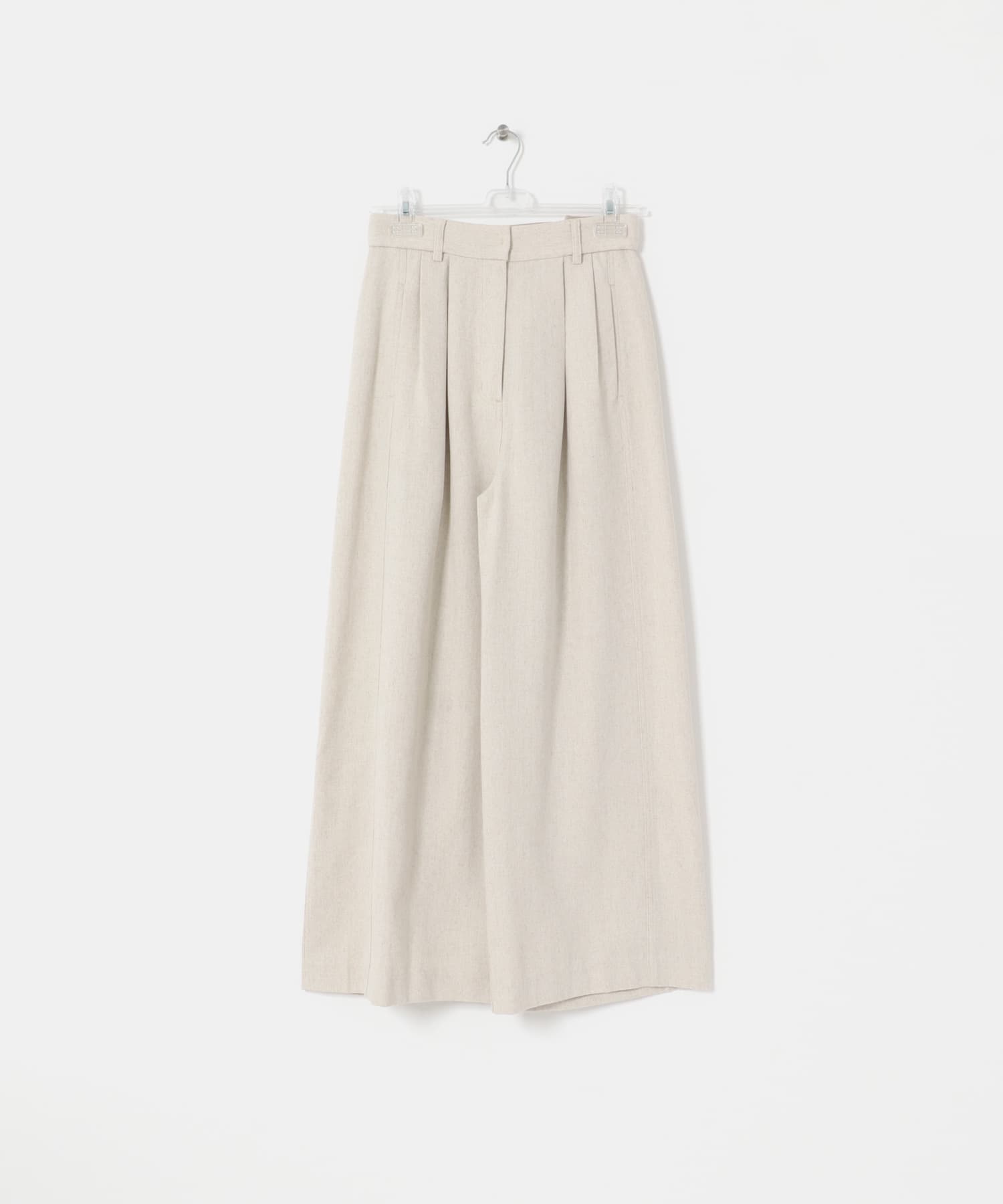 wide easy trousers クリーム Free