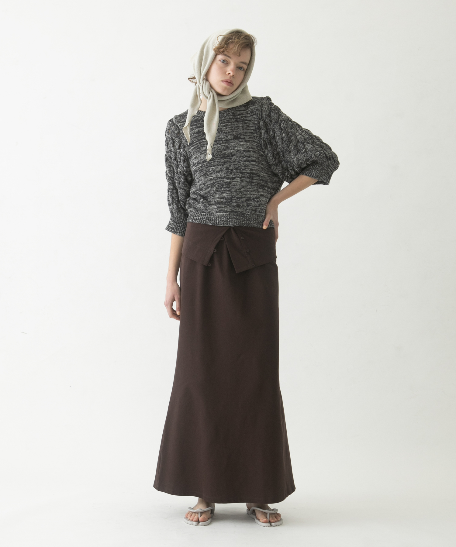 flare long  skirt  set