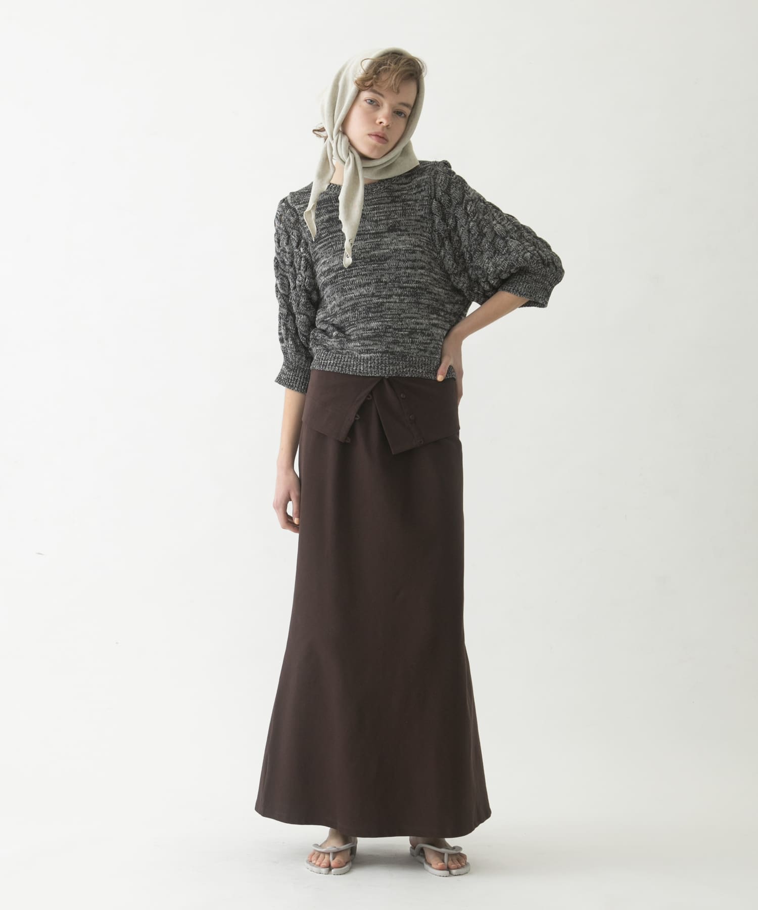 flare long  skirt  set