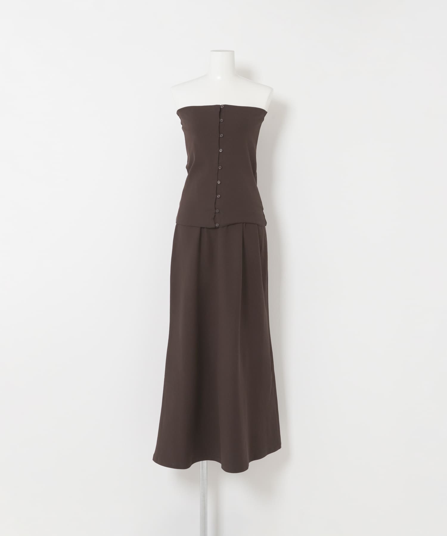 flare long  skirt  set チョコレート Free