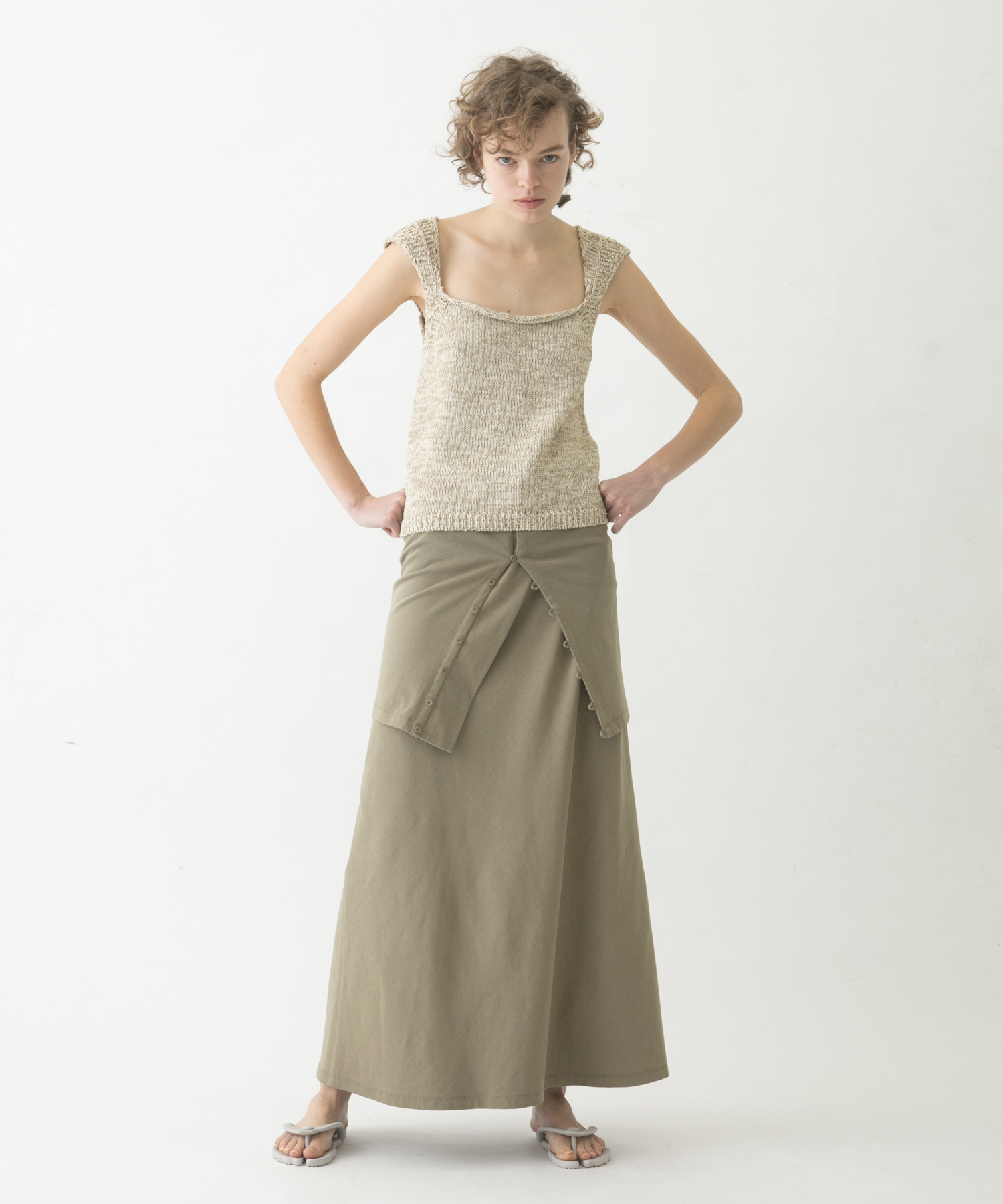 flare long  skirt  set