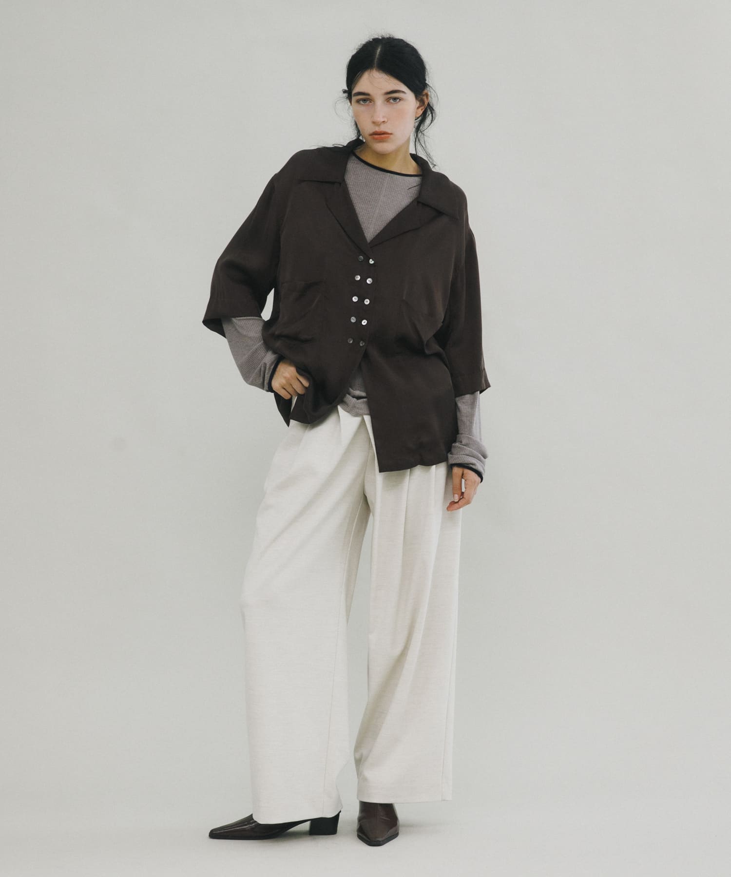 wrap wide tack pants