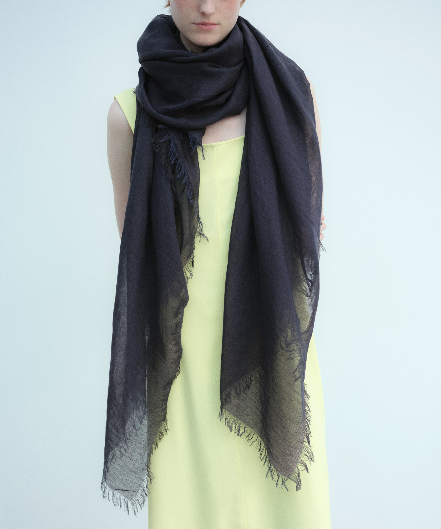 ASAUCE MELER　リネンモダールシルクメランジュソリッド ストール