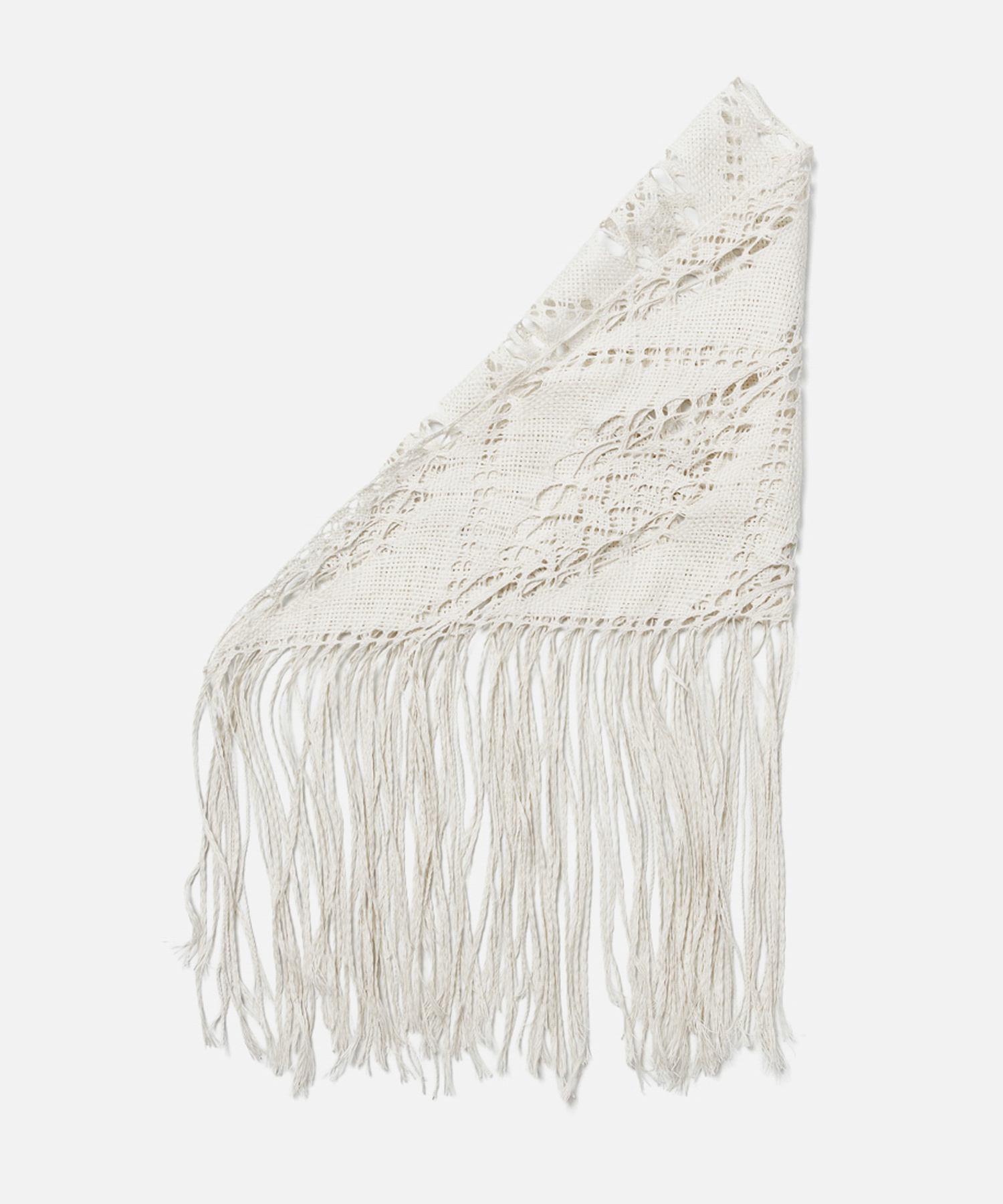 ASAUCE MELER　ギマコットントライアングルレースストール IceWhite One