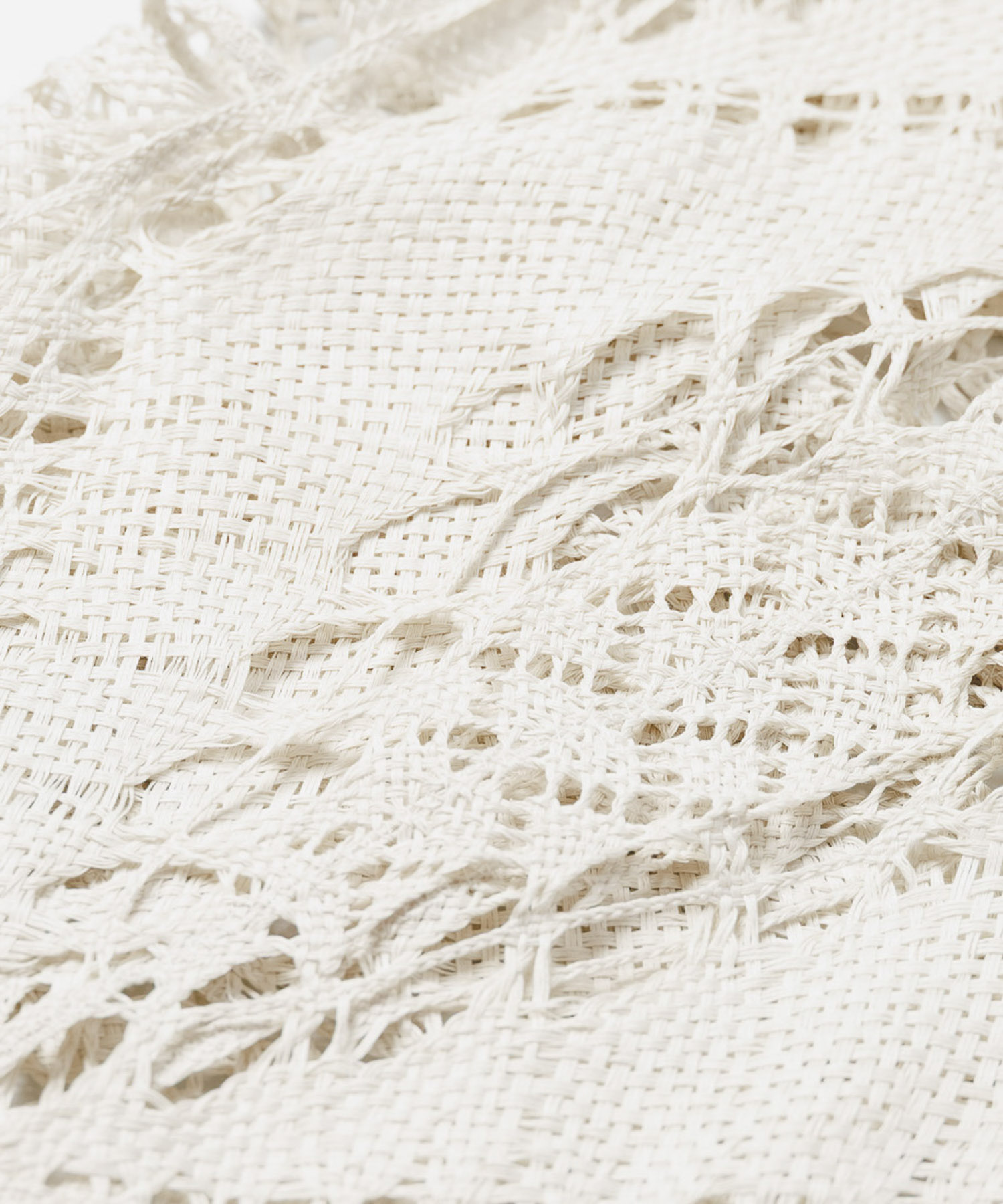 ASAUCE MELER　ギマコットントライアングルレースストール IceWhite One