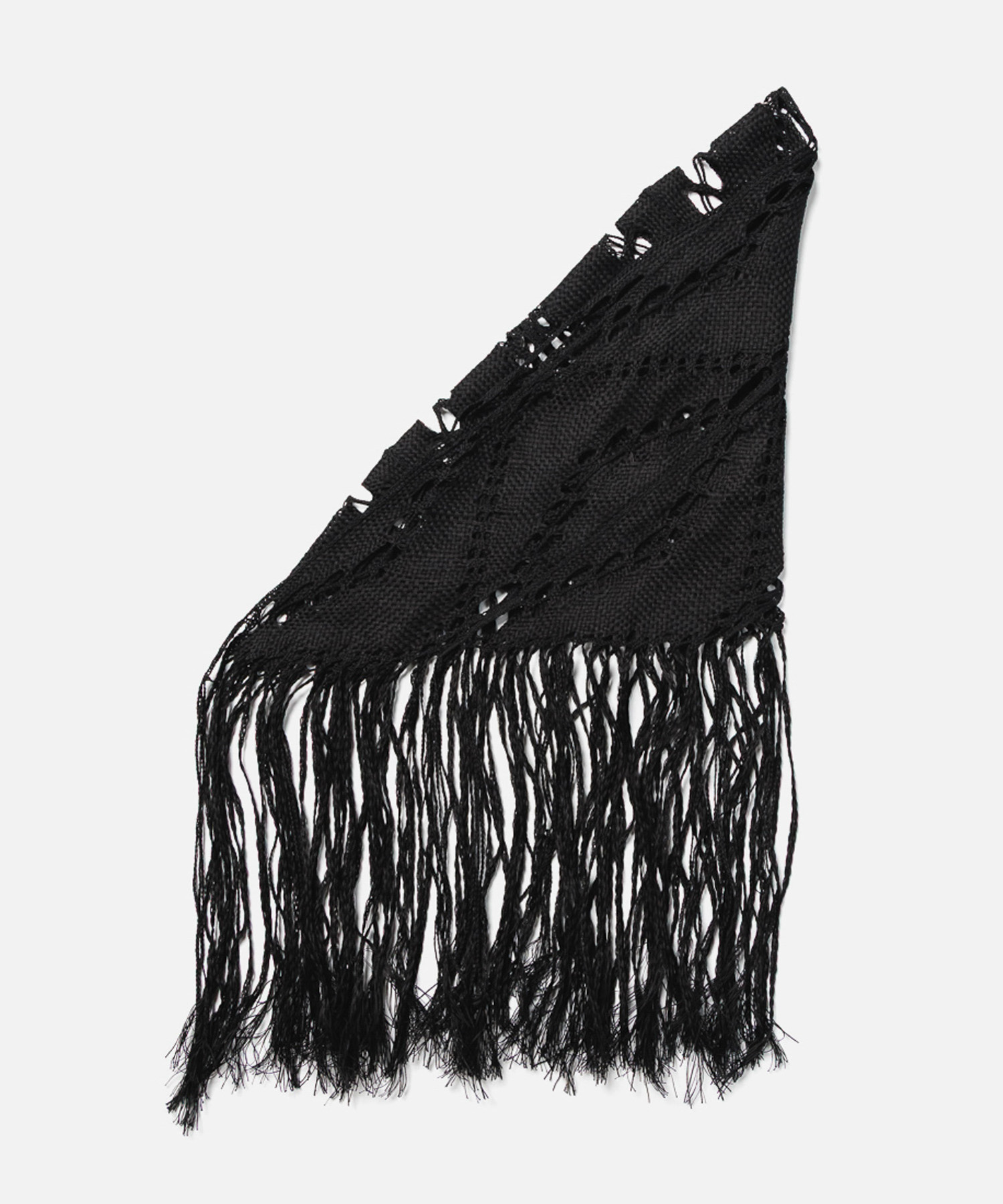 ASAUCE MELER　ギマコットントライアングルレースストール Black One