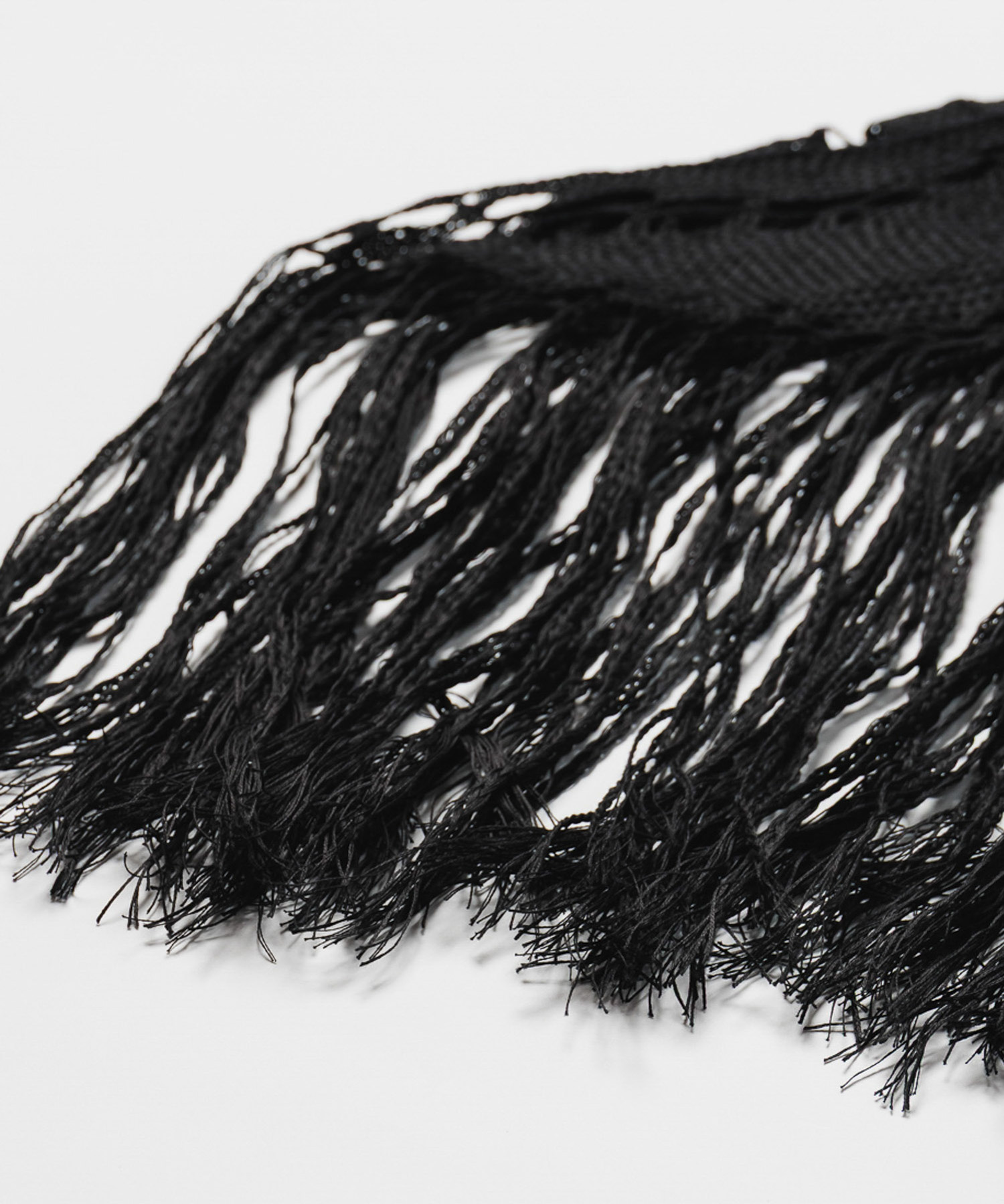 ASAUCE MELER　ギマコットントライアングルレースストール Black One