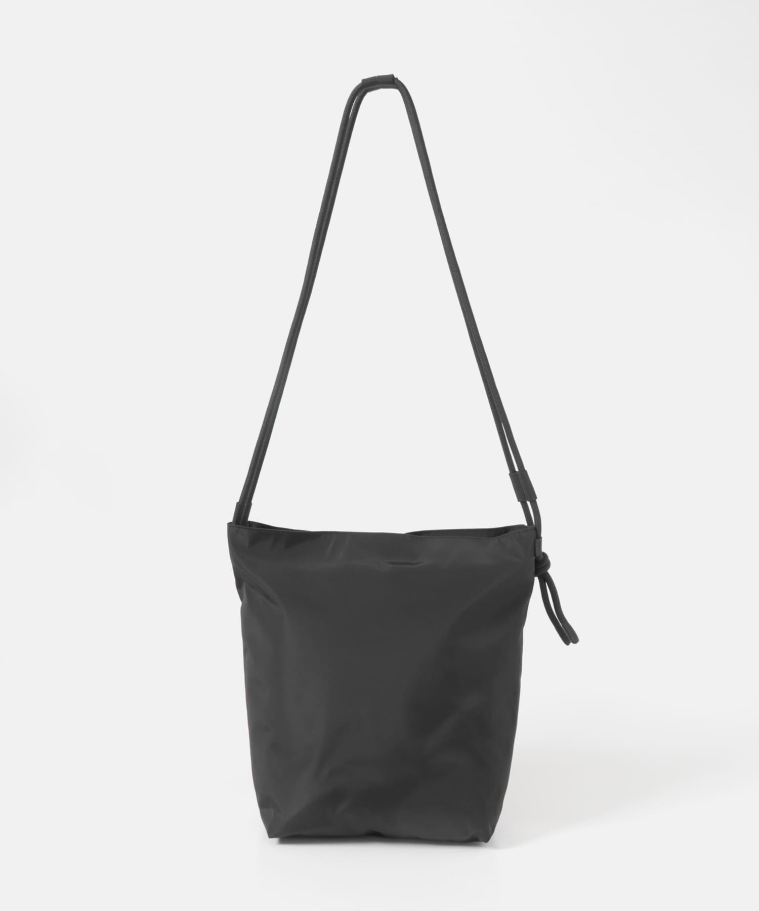 撥水コード紐ショルダーバッグ BLACK One