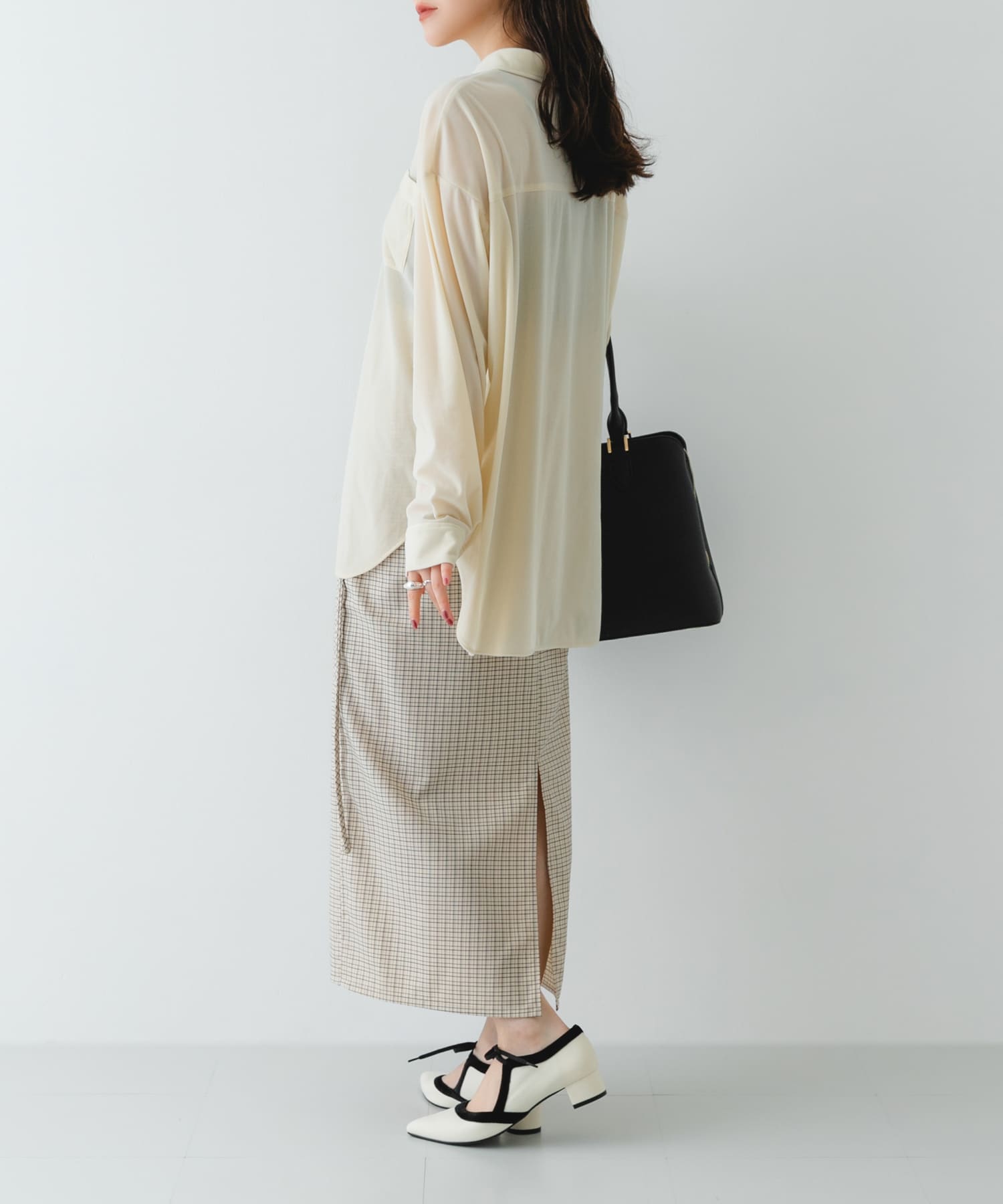 『MADE IN JAPAN』 3センチヒールリボンパンプス OFFxBLK 36