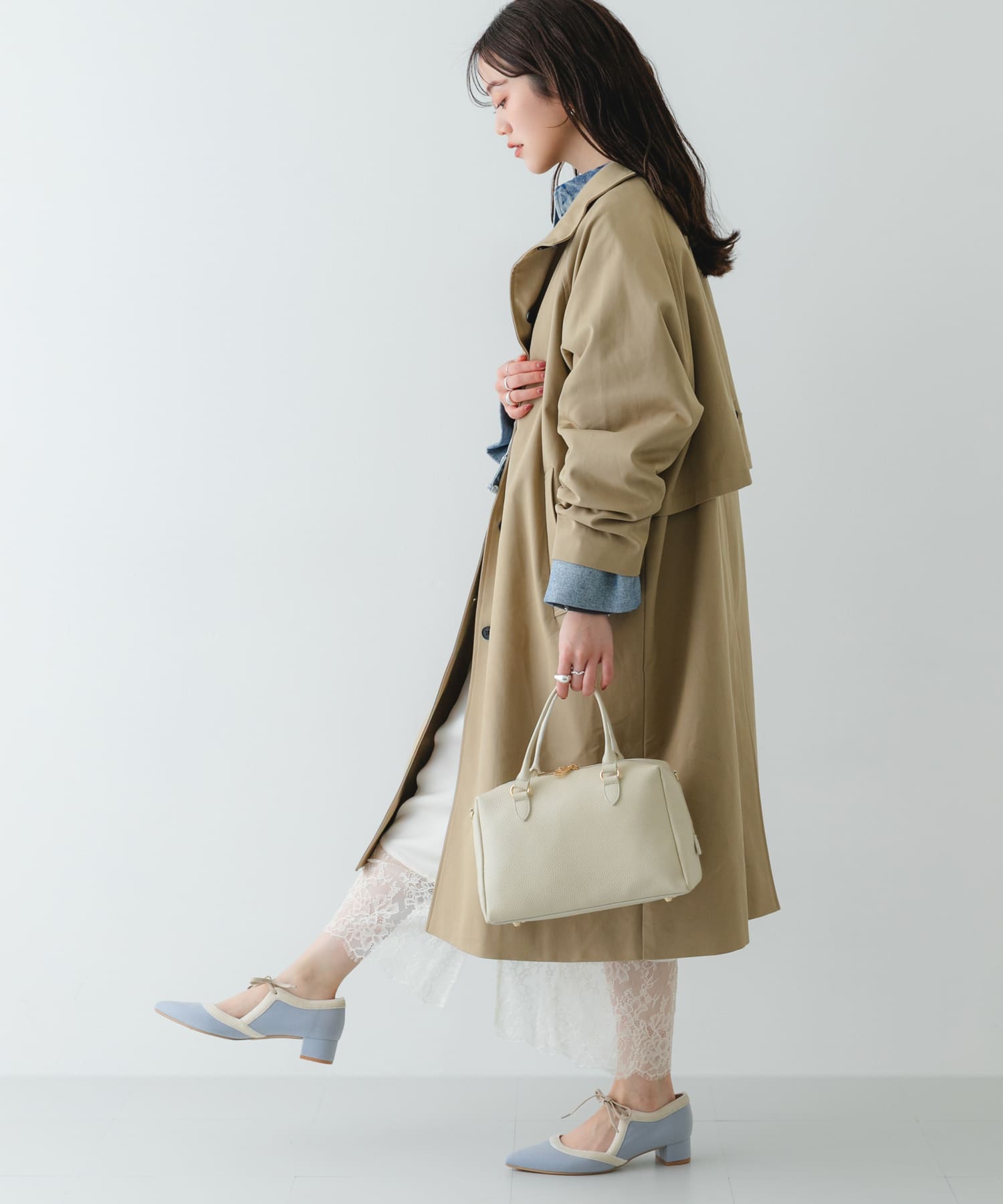 『MADE IN JAPAN』 3センチヒールリボンパンプス SAXxOFF 36