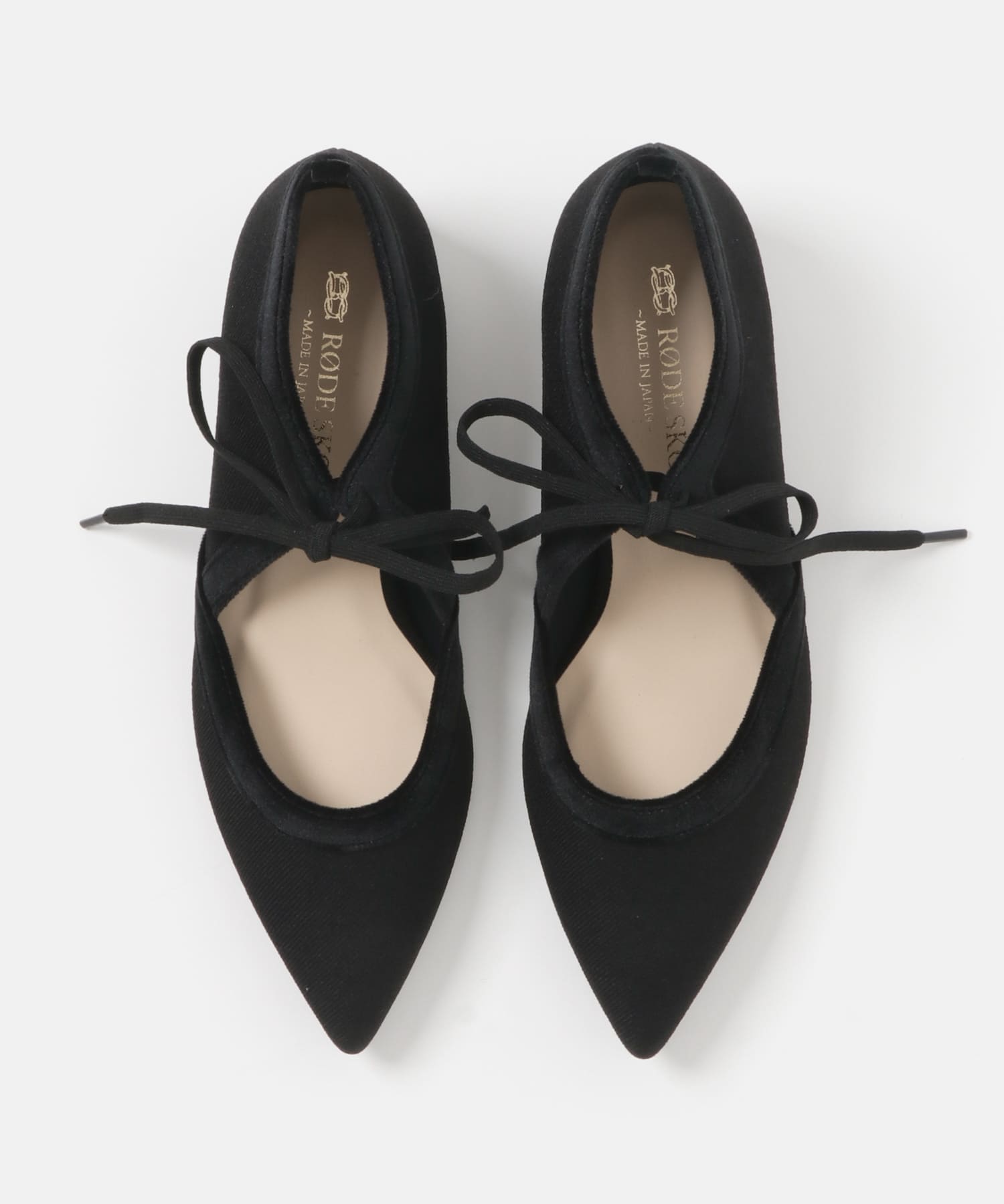 『MADE IN JAPAN』 3センチヒールリボンパンプス BLKxBLK 36