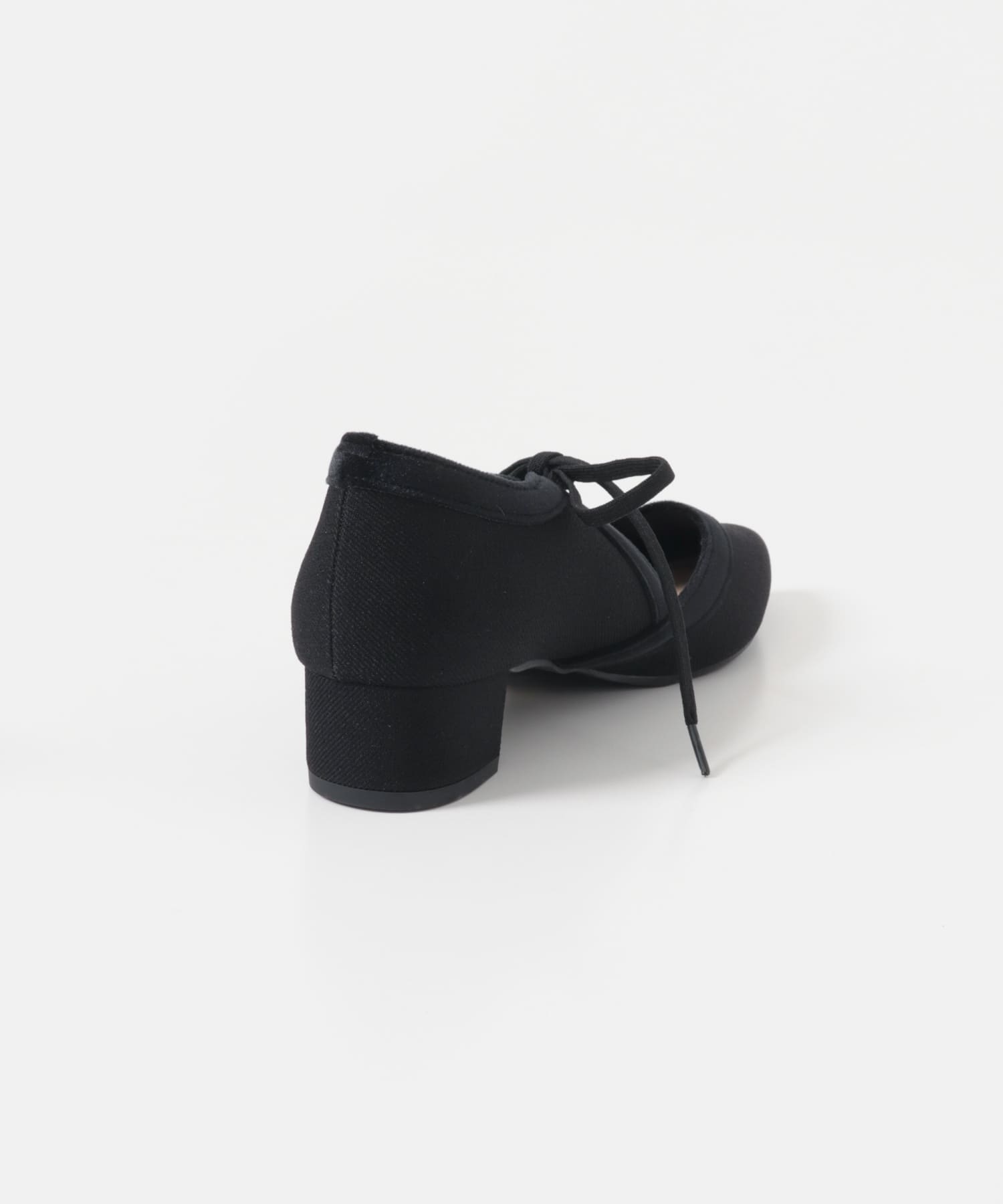 『MADE IN JAPAN』 3センチヒールリボンパンプス BLKxBLK 36