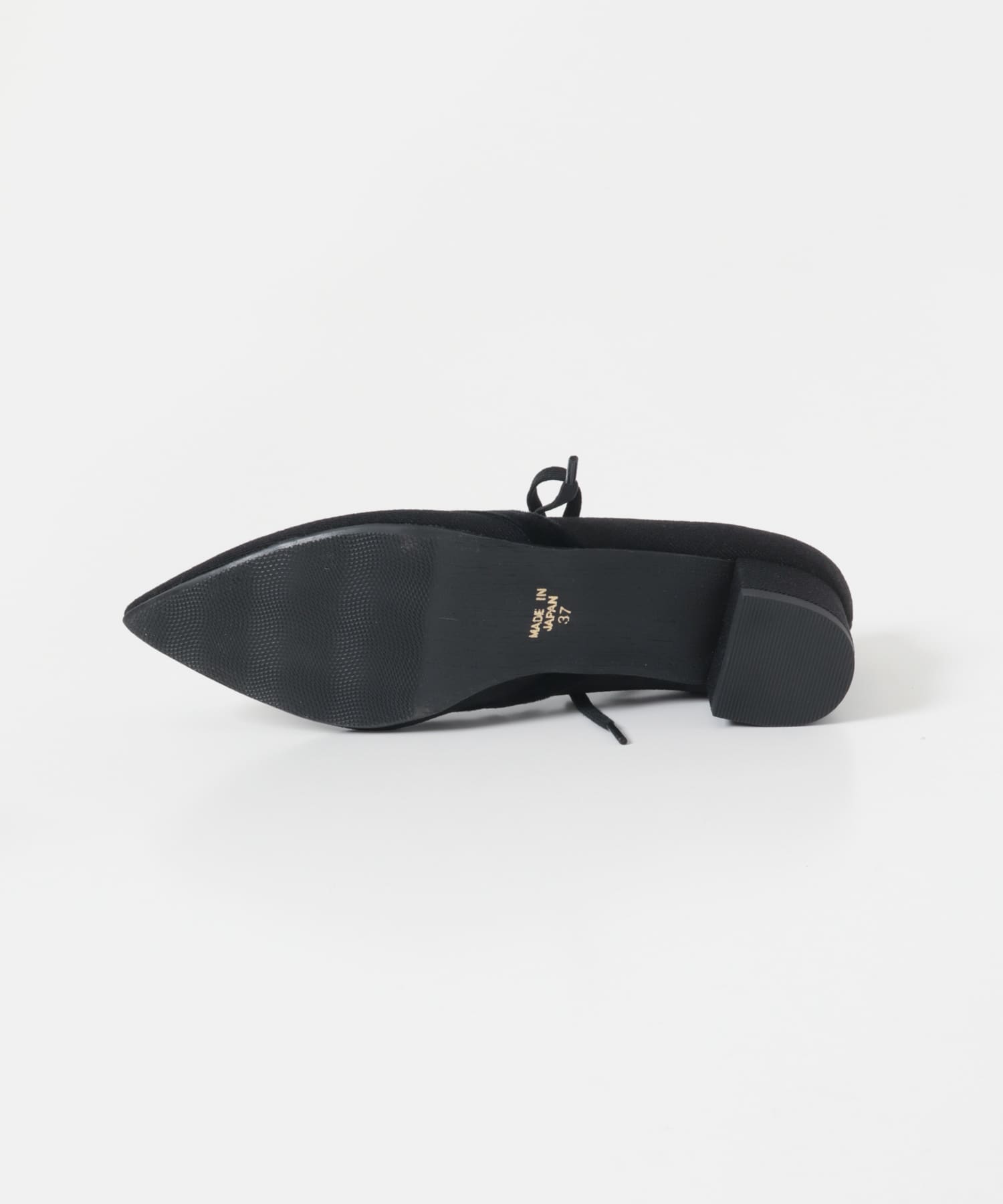 『MADE IN JAPAN』 3センチヒールリボンパンプス BLKxBLK 36