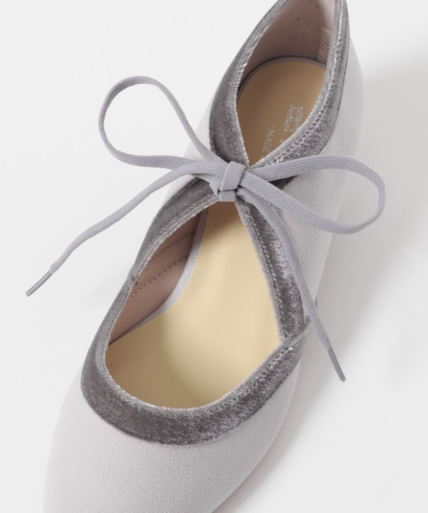 『MADE IN JAPAN』 3センチヒールリボンパンプス GRYxGRY 36