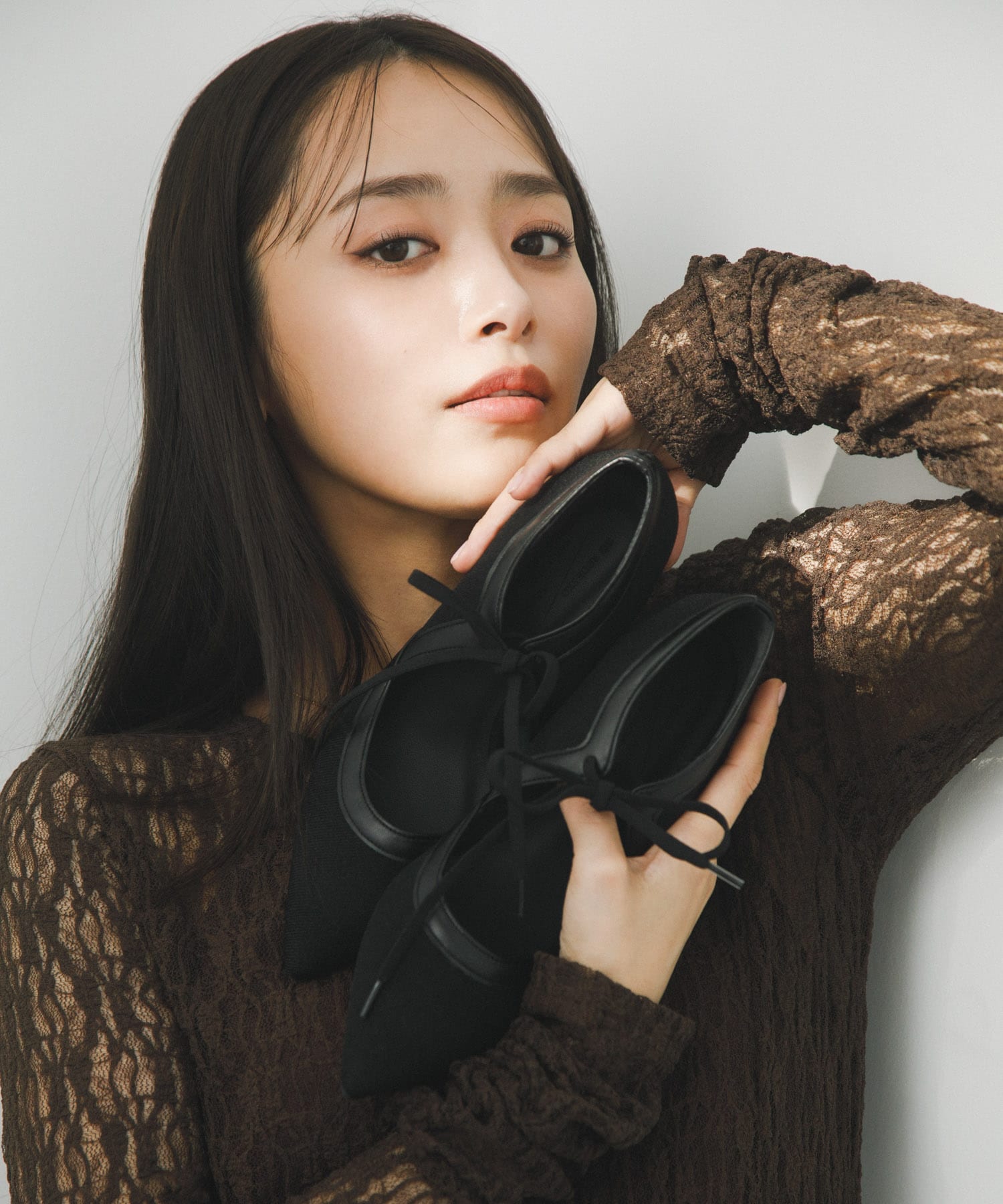 『別注』AJUGA.×RODE SKO　『MADE IN JAPAN』チャンキーヒールリボンパンプス BLKxBLK 36