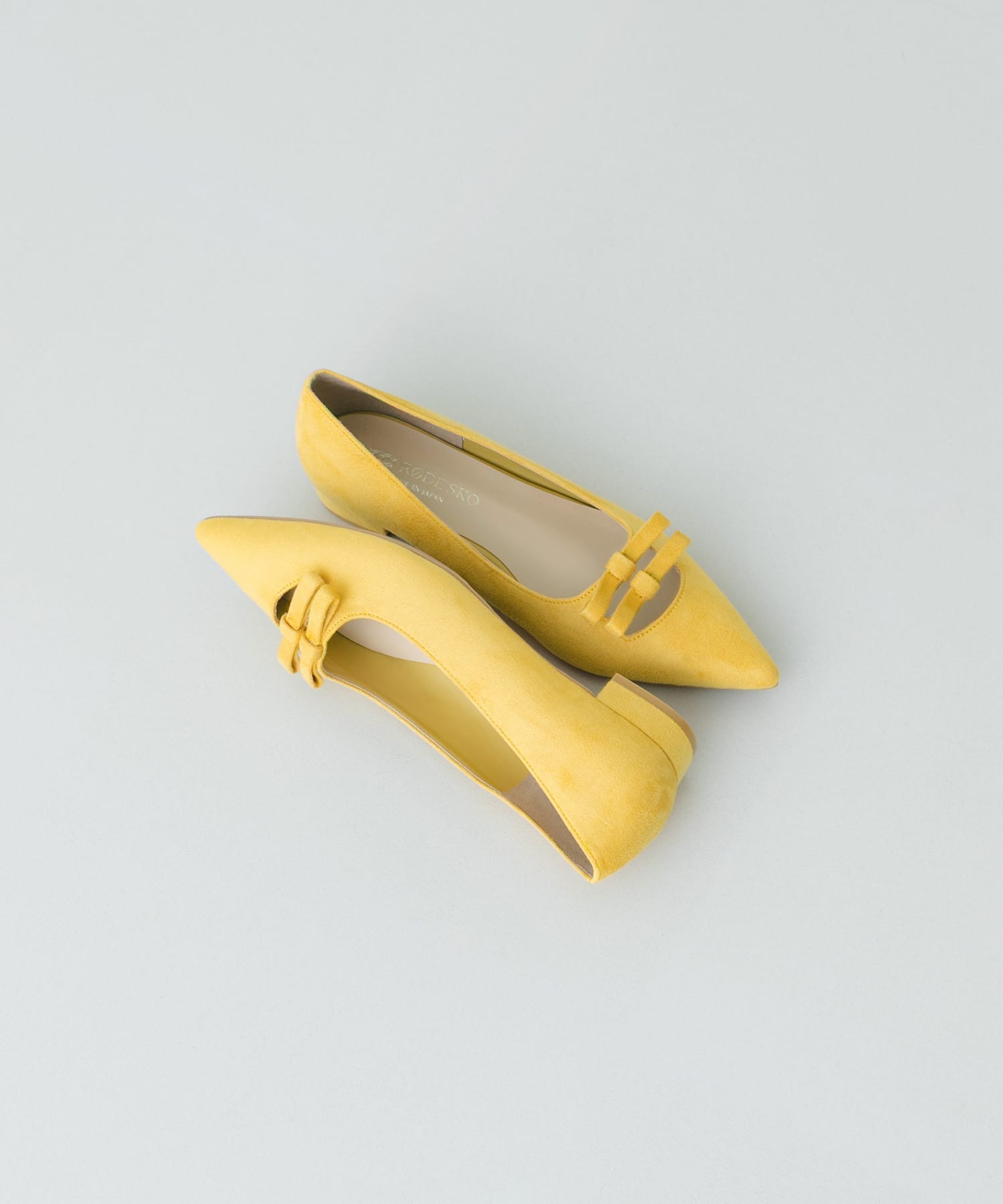 『MADE IN JAPAN』 ダブルリボンフラットパンプス MUSTARD 36