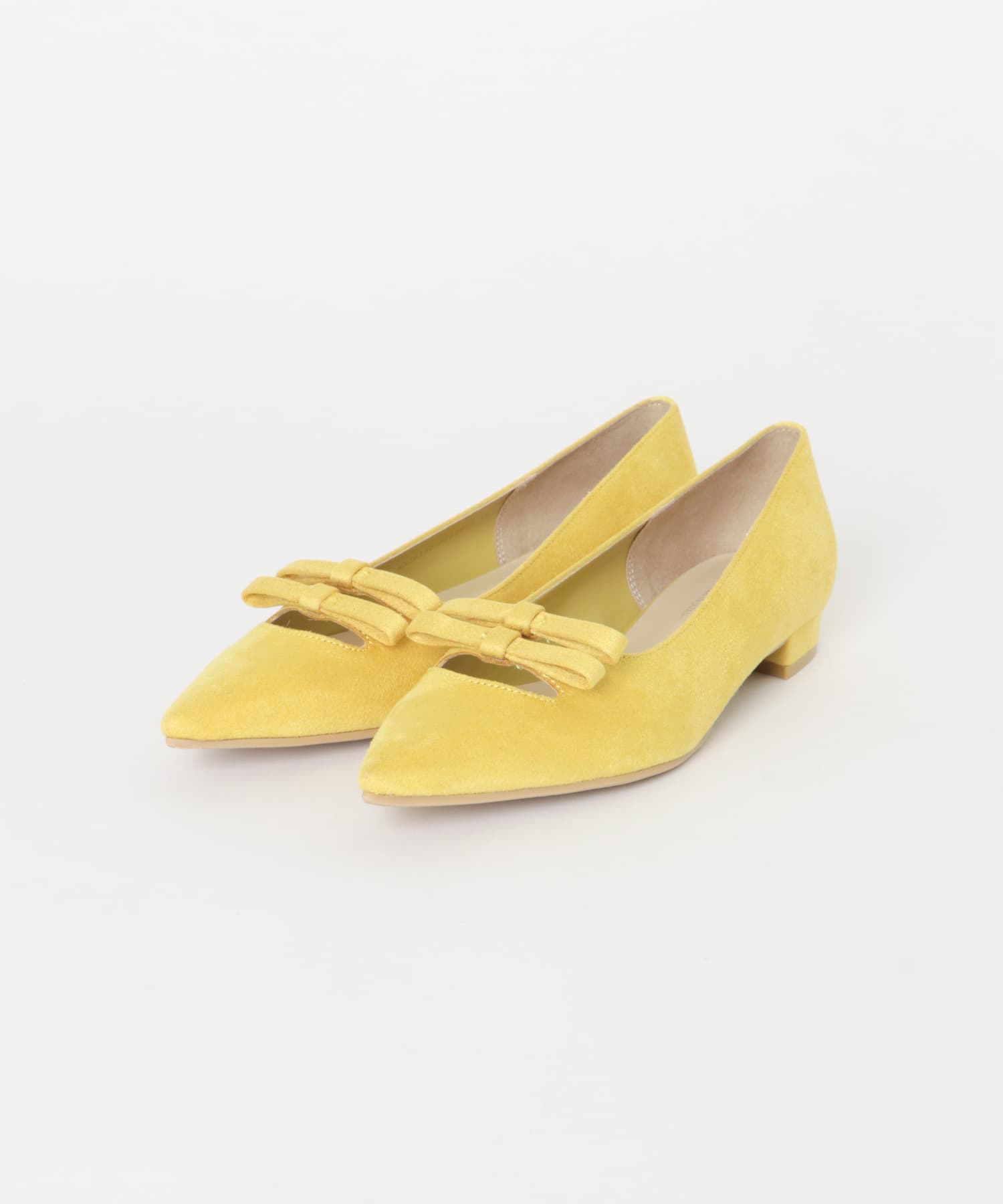 『MADE IN JAPAN』 ダブルリボンフラットパンプス MUSTARD 36