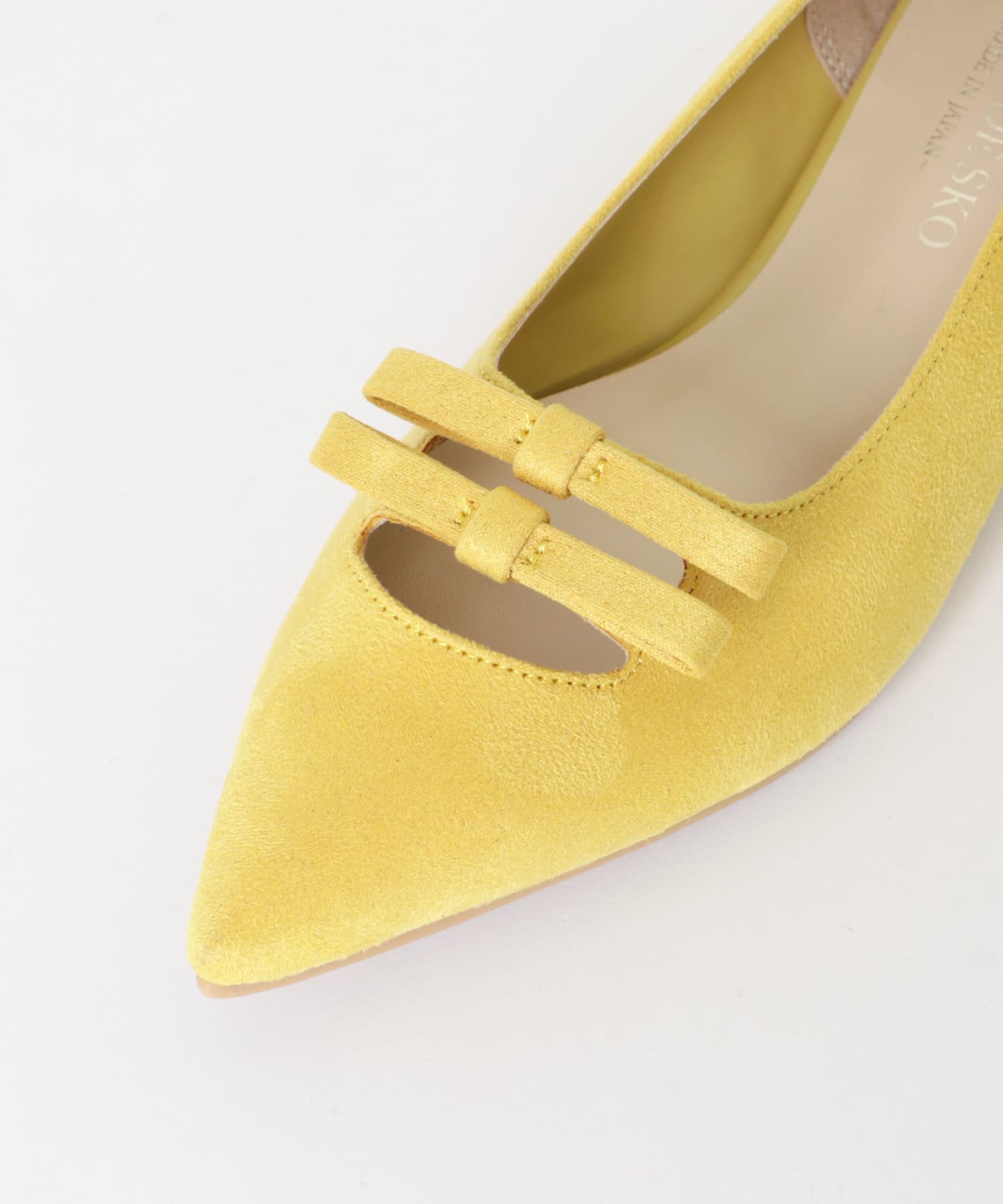 『MADE IN JAPAN』 ダブルリボンフラットパンプス MUSTARD 36