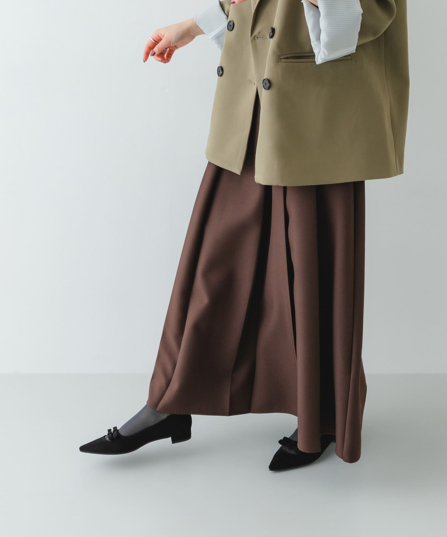 『MADE IN JAPAN』 ダブルリボンフラットパンプス BLACK 37