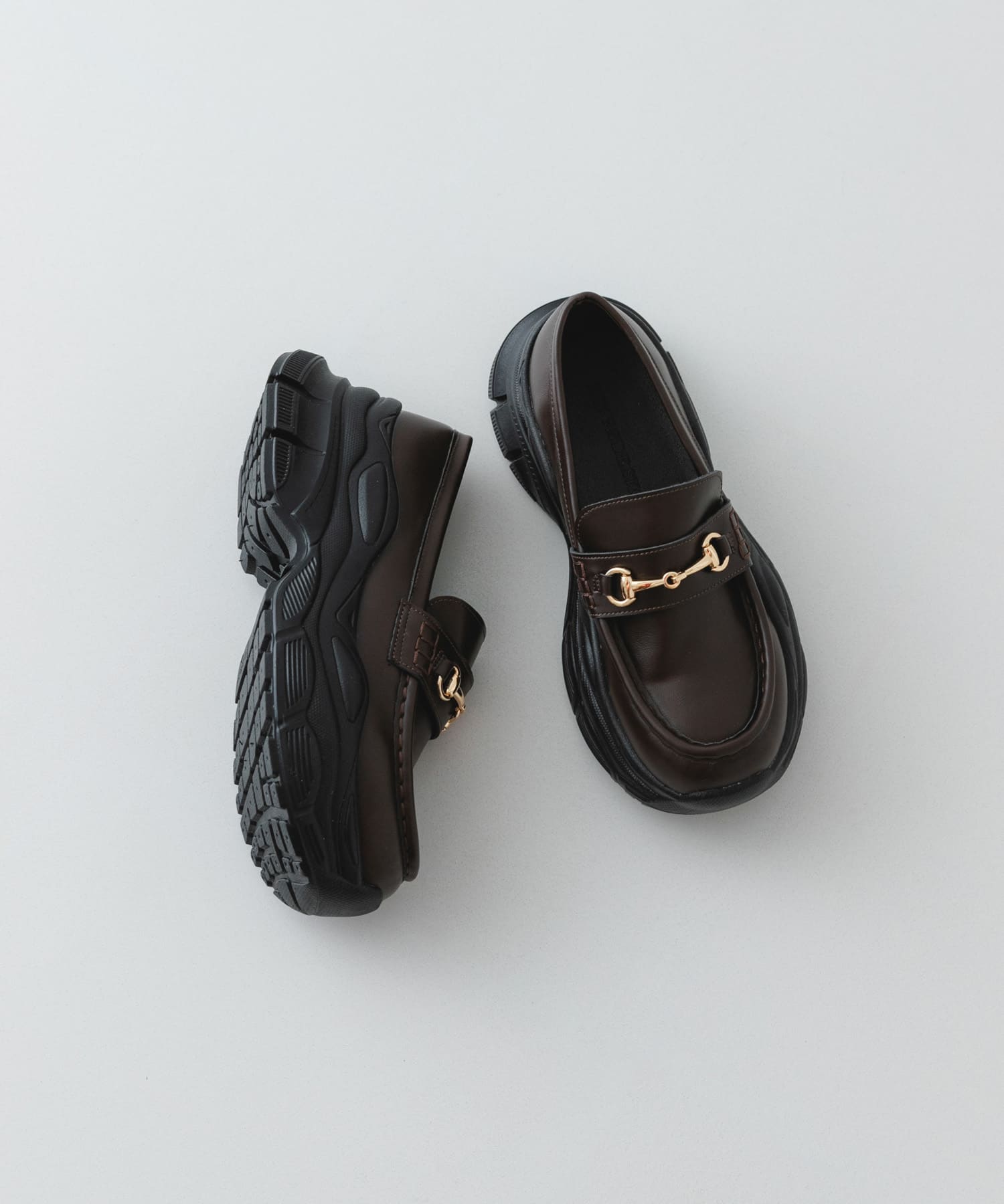 ボリュームソールビットローファー BROWN 36