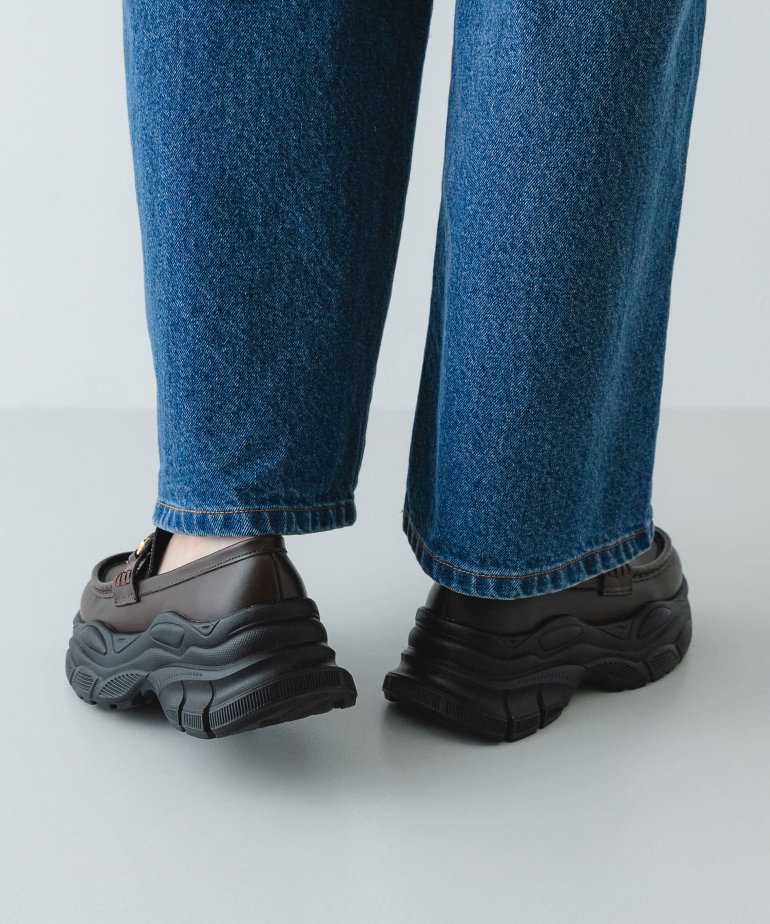 ボリュームソールビットローファー BROWN 36