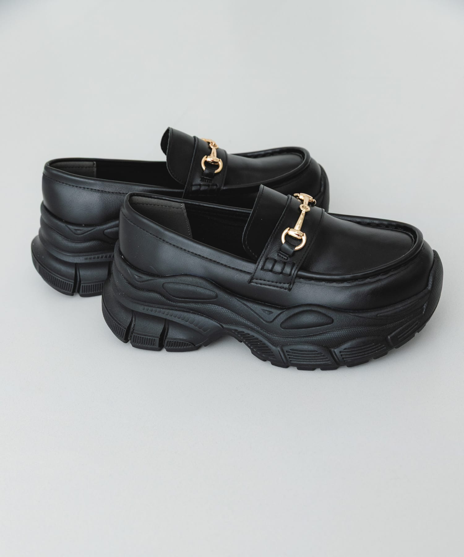 ボリュームソールビットローファー